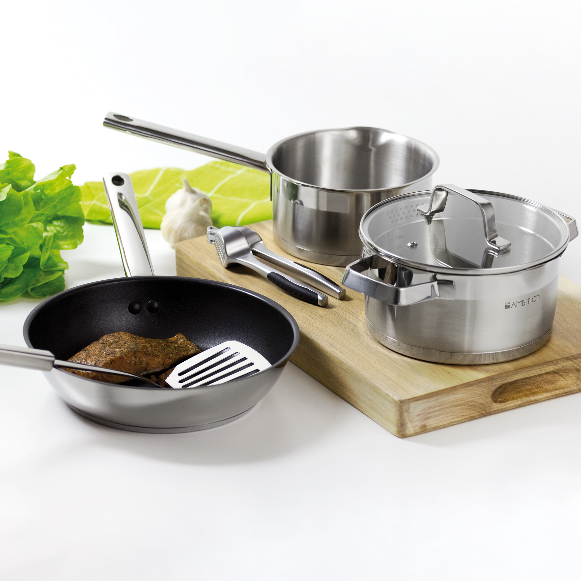 Pentola con coperchio scolapasta Kitchen Pro 22 cm AMBITION