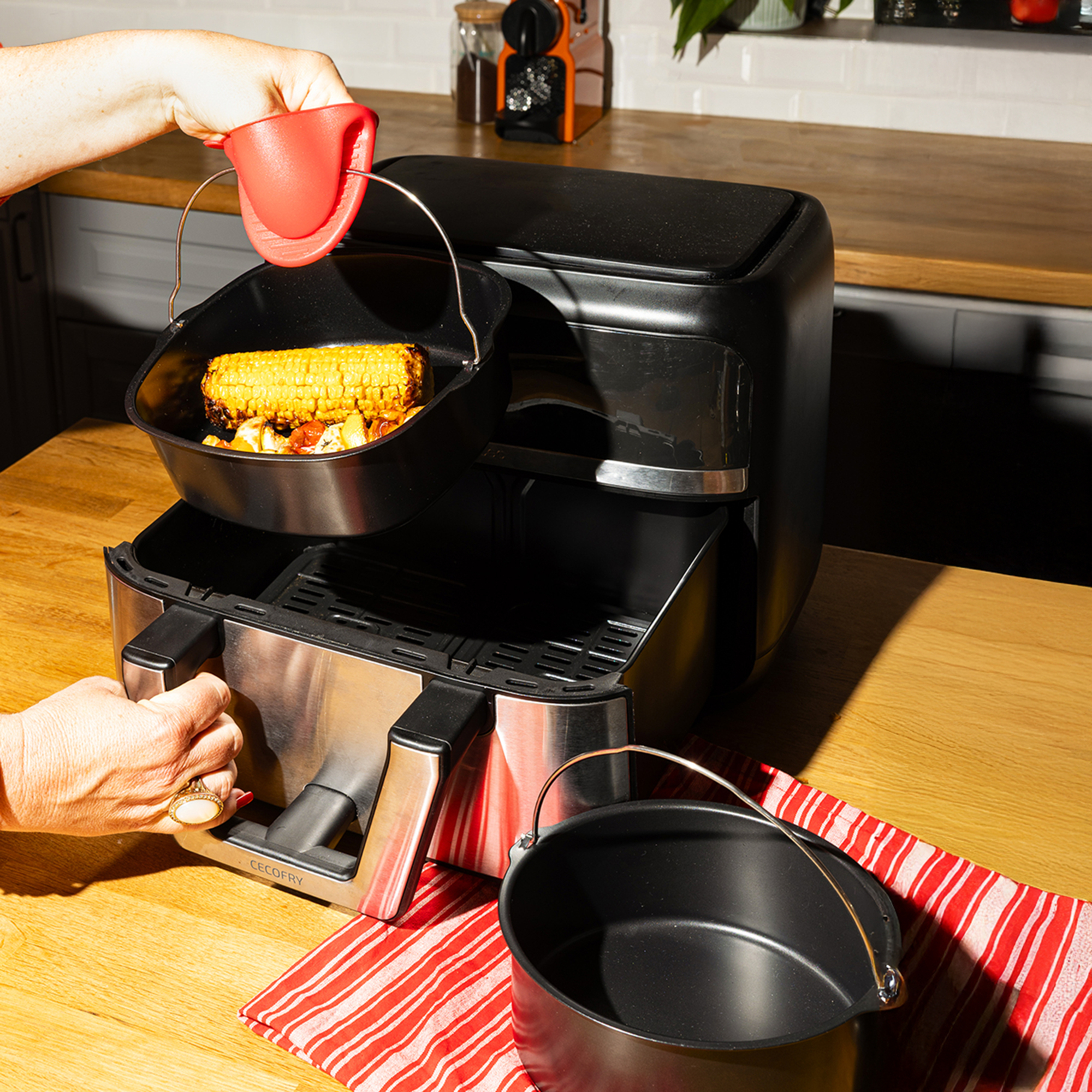Kulatý košík s úchytem do Air Fryer 1,6 l PYREX