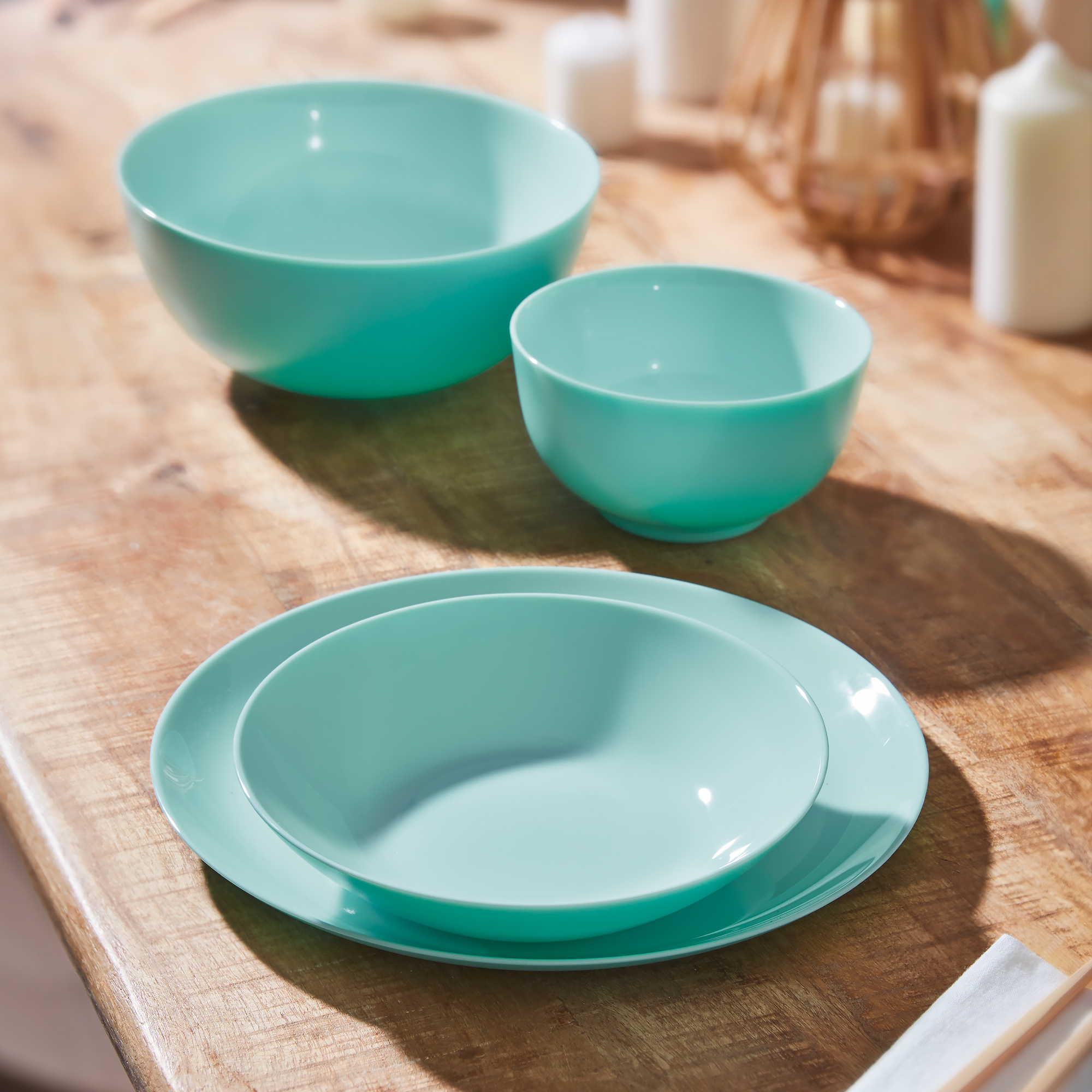 Jídelní servis Diwali Turquoise 18-dílů LUMINARC