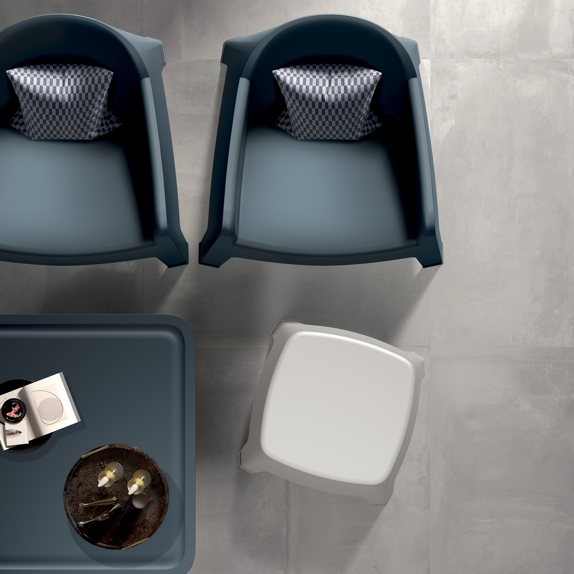 Stolik ogrodowy kawowy Milane White 48,5 x 48,5 cm FERNE