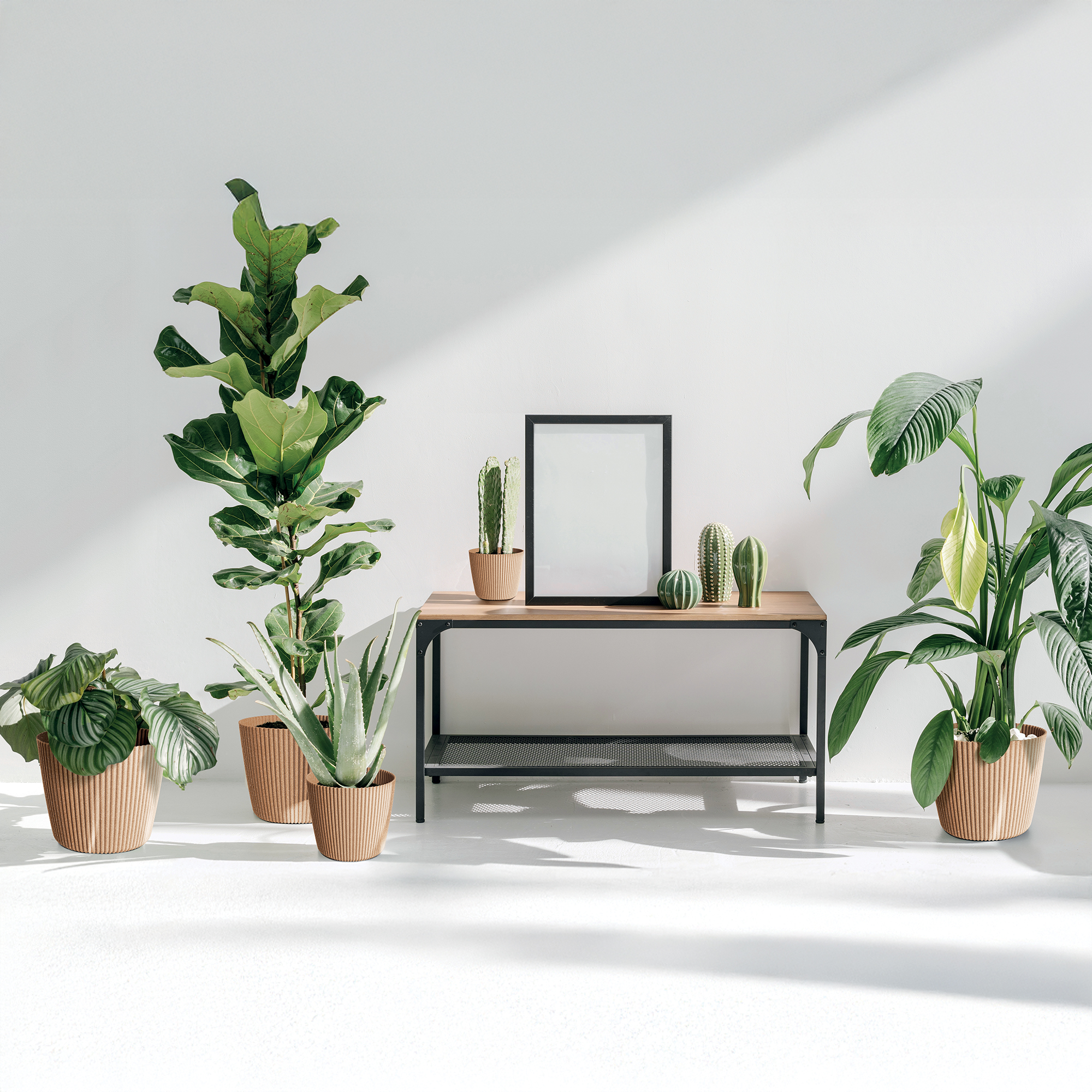 Bezvložkový zahradní plastový květináč Milly Eco Wood 30 cm PROSPERPLAST