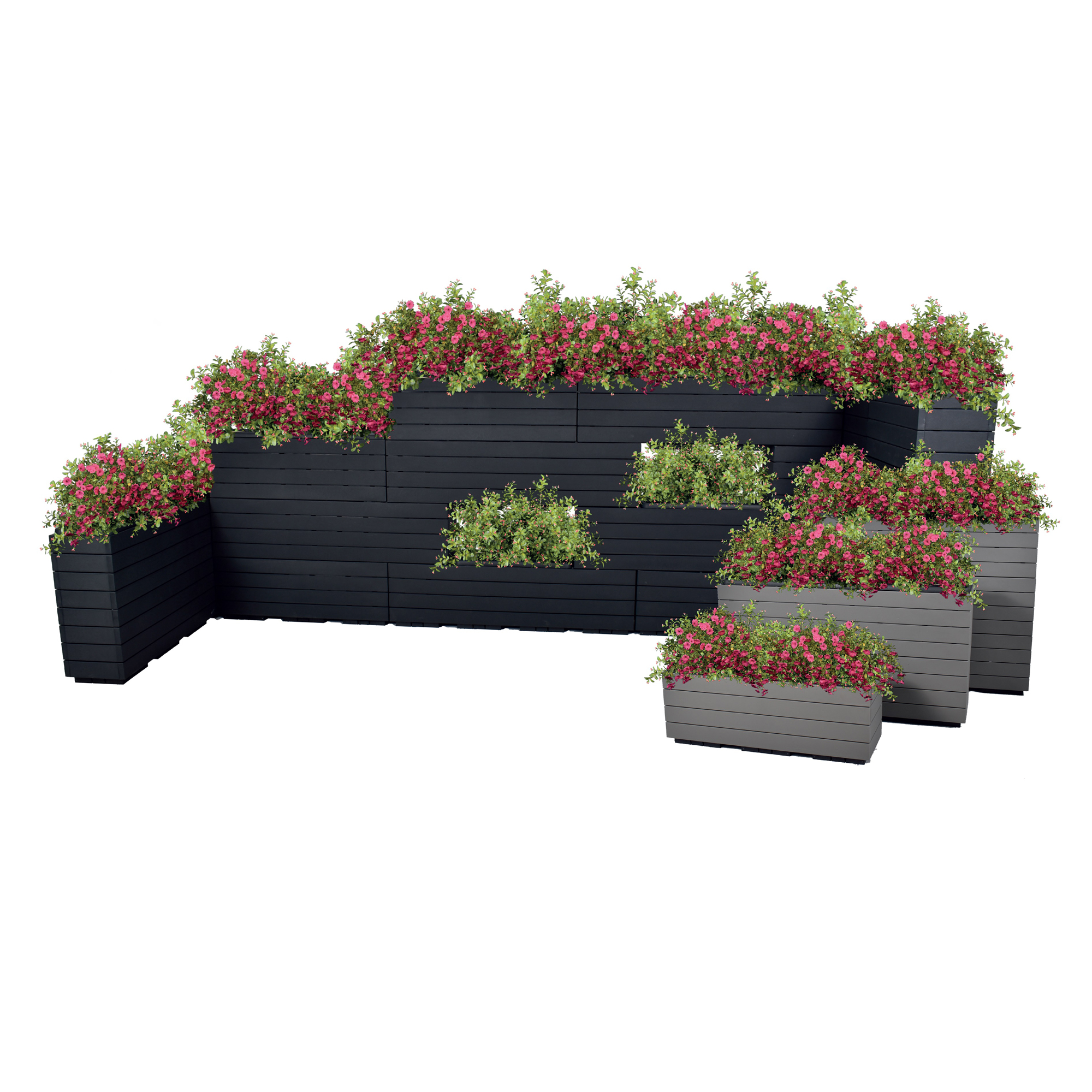 Šedý plastový kryt na truhlík 60 x 18 x 22 cm OŁER