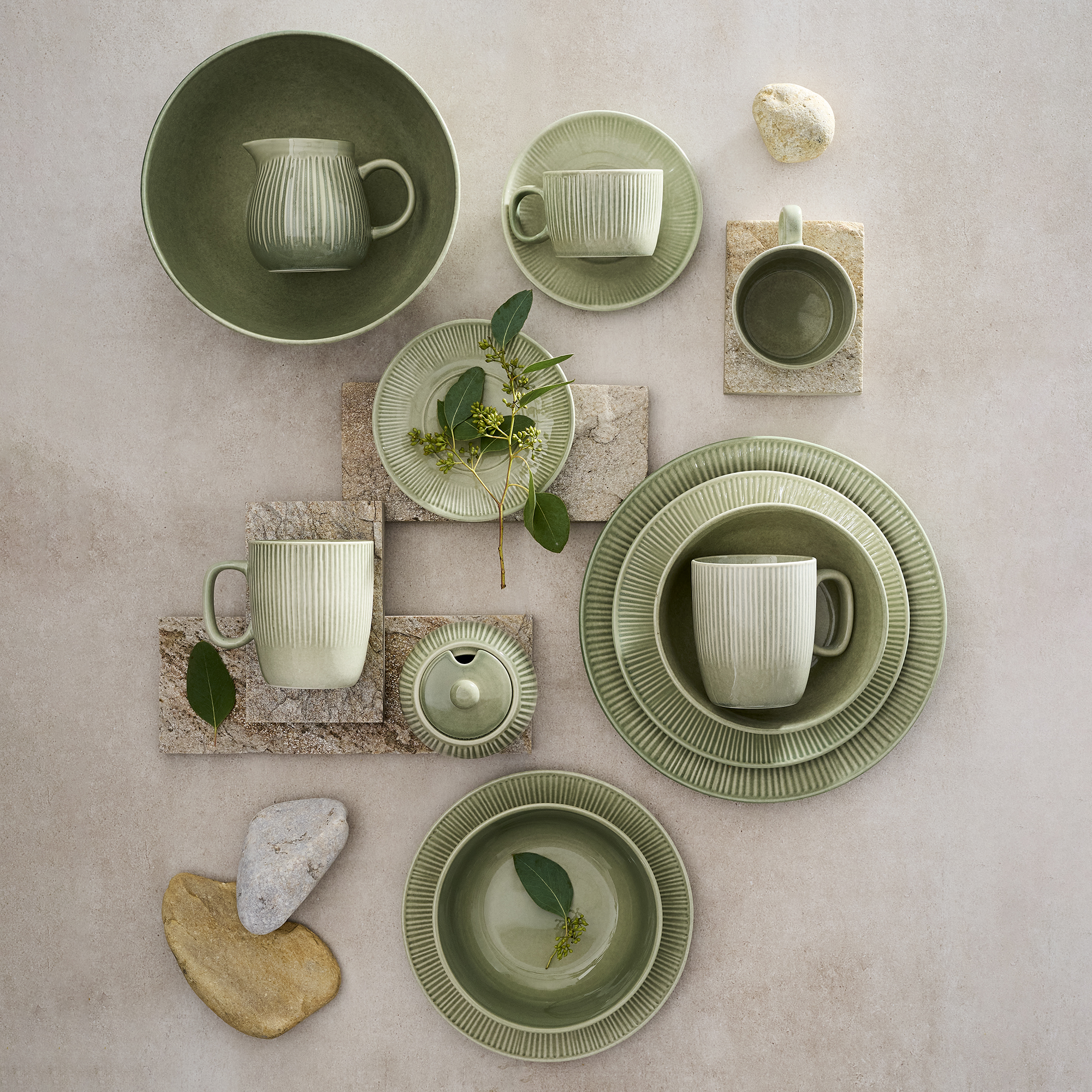 Serwis obiadowo-kawowy dla 6 osób 39-elementowy Mossa AMBITION