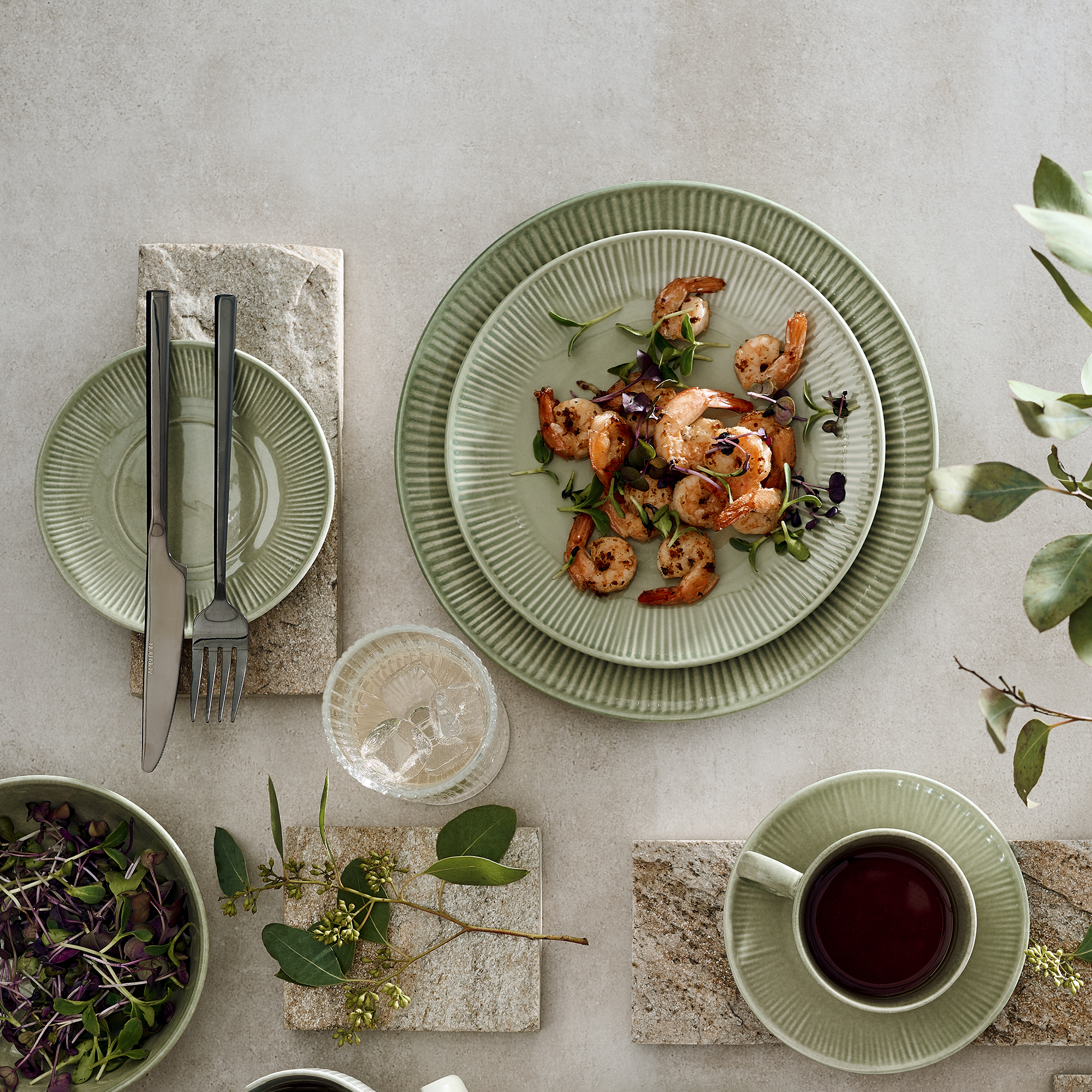 Serwis obiadowy dla 6 osób 18-elementowy Mossa AMBITION