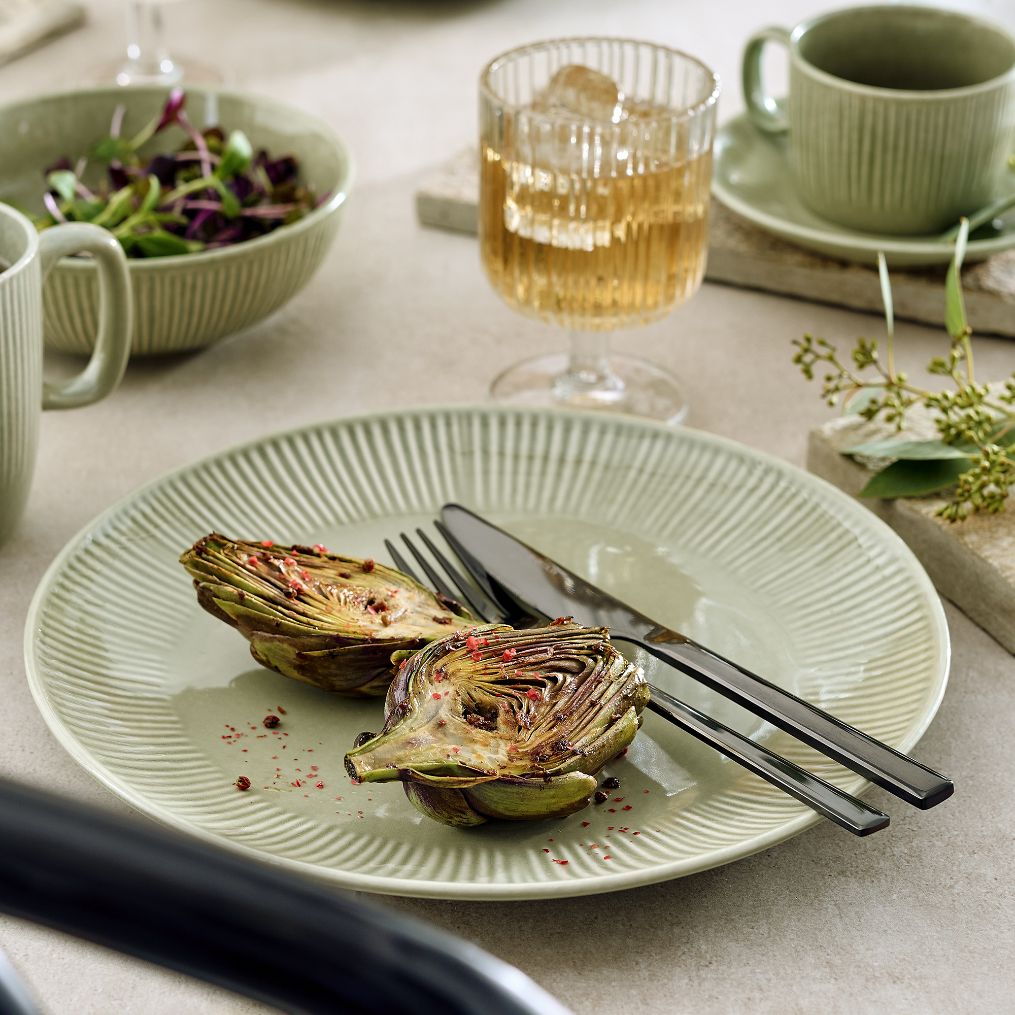 Serwis obiadowy dla 6 osób 18-elementowy Mossa AMBITION