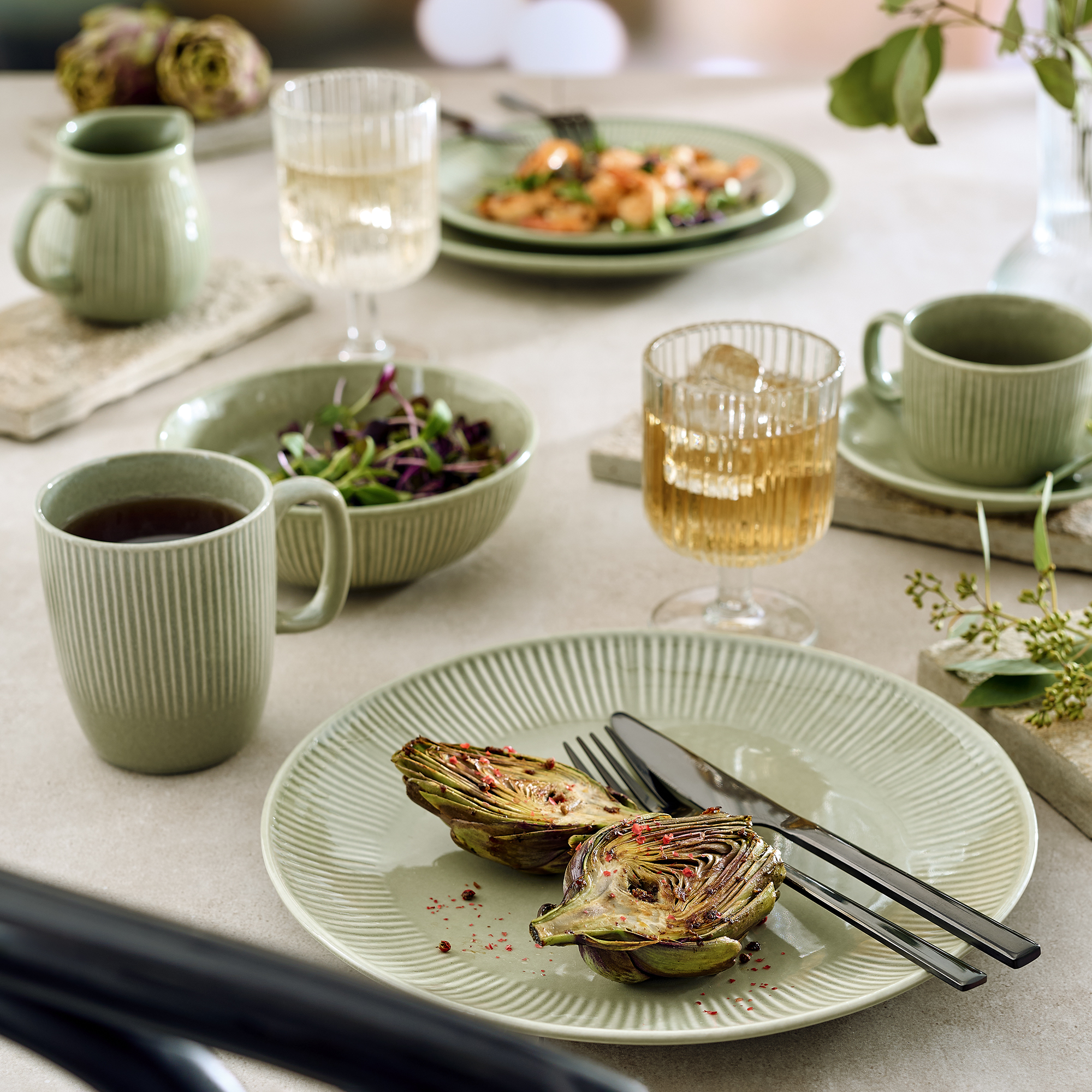 Serwis obiadowo-kawowy dla 6 osób 39-elementowy Mossa AMBITION