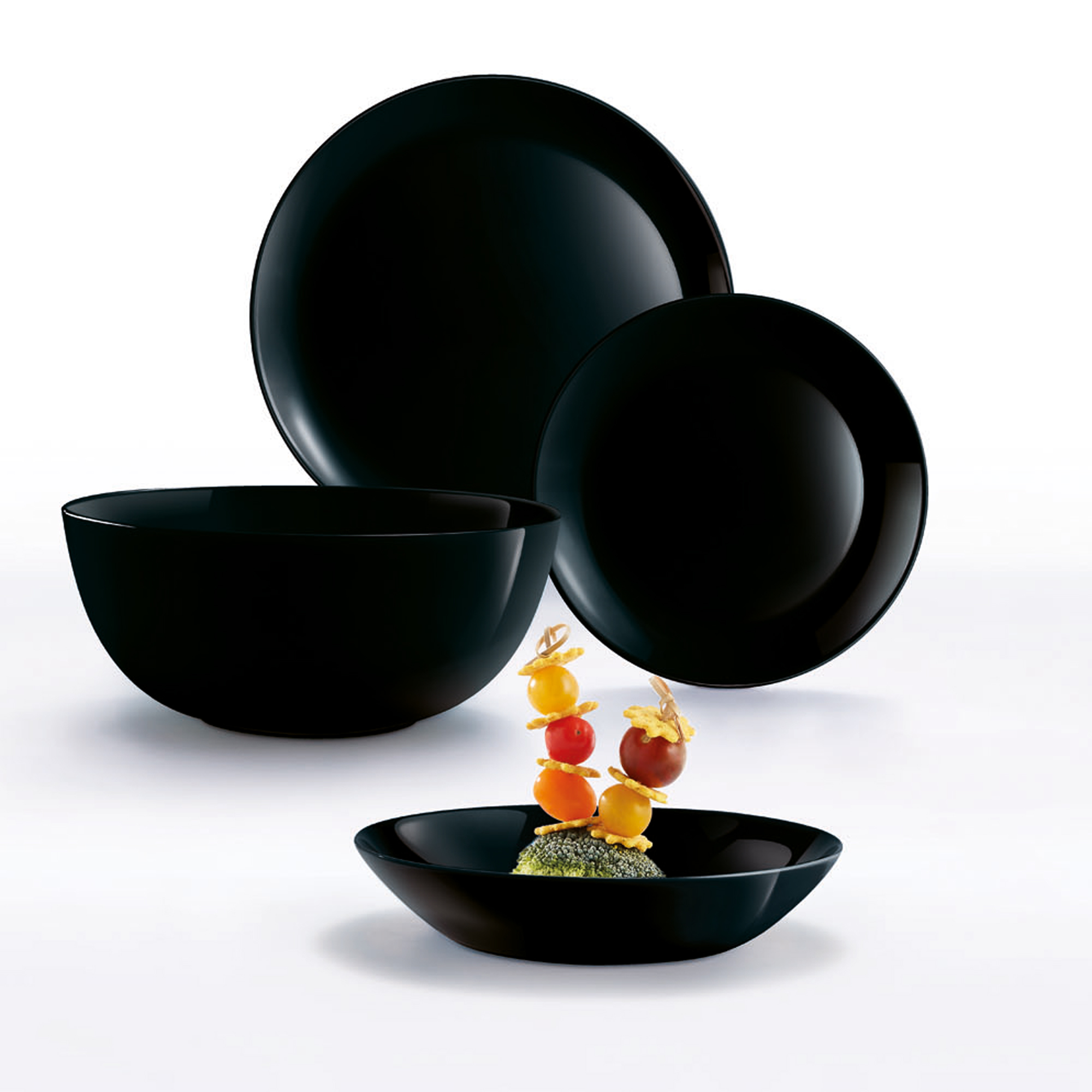 Jídelní servis Diwali Black 19-dílů LUMINARC