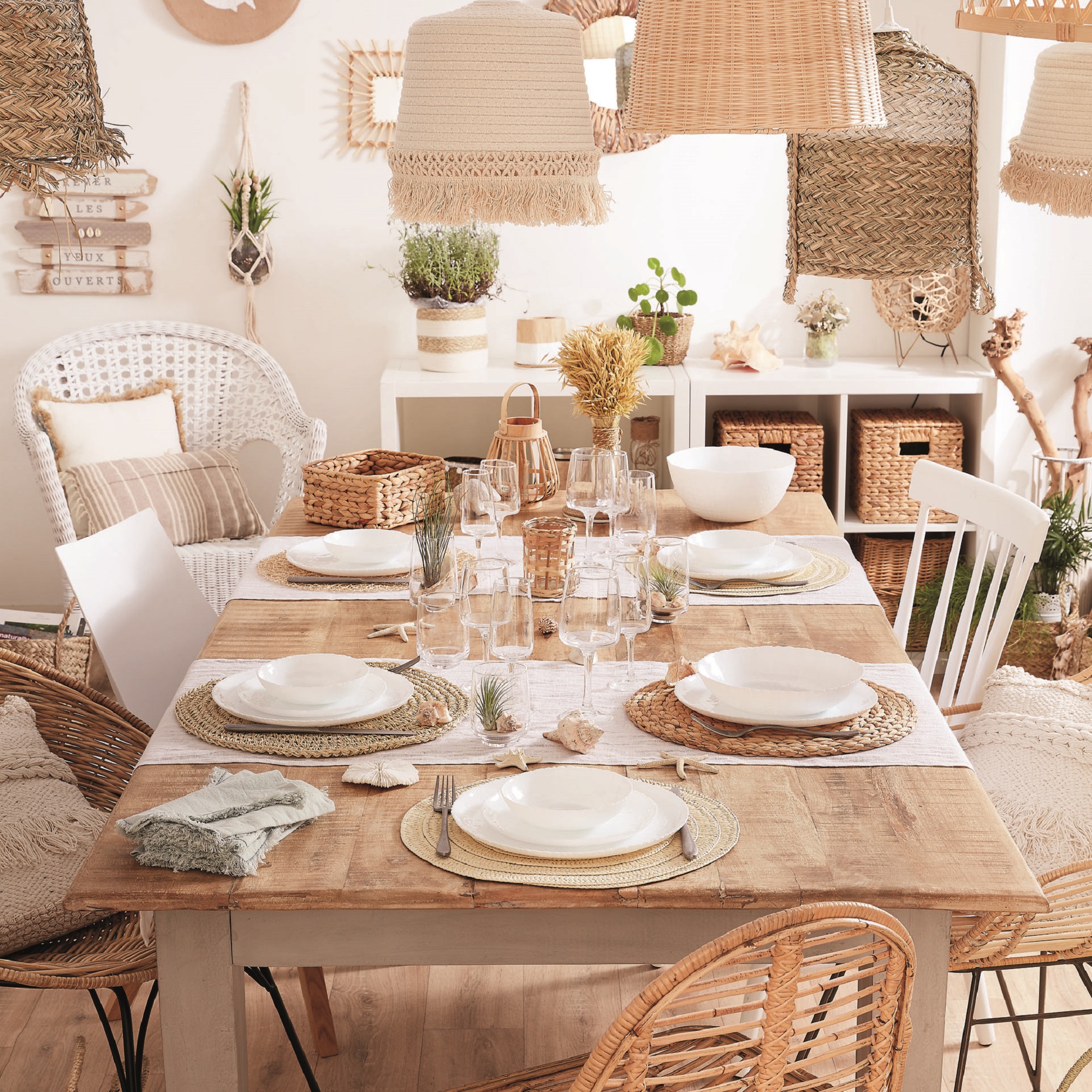 Dinner set for 6 people Ammonite 18-piece white LUMINARC