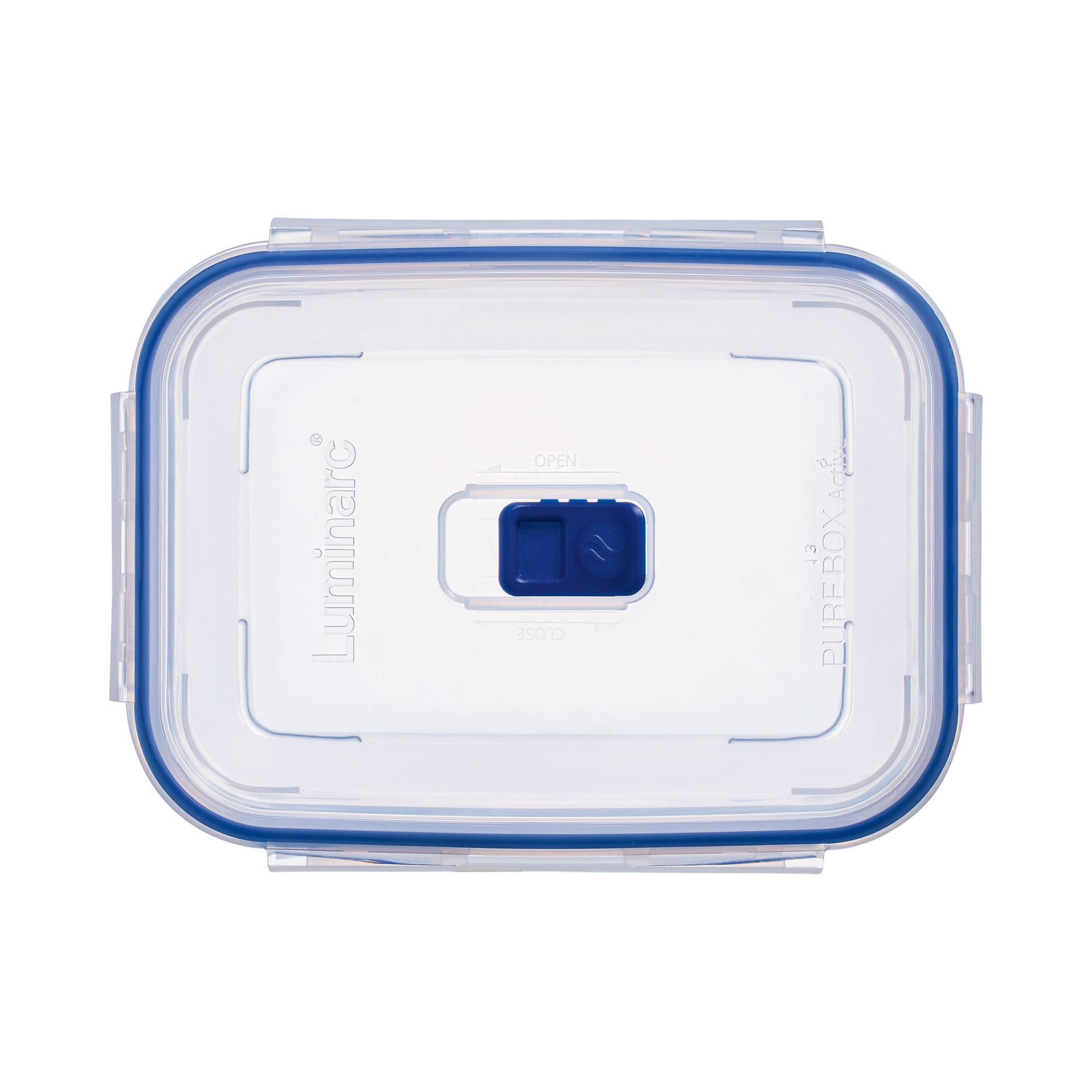 Sada 3 skleněných nádobek s taškou na oběd Pure Box Active Blue LUMINARC