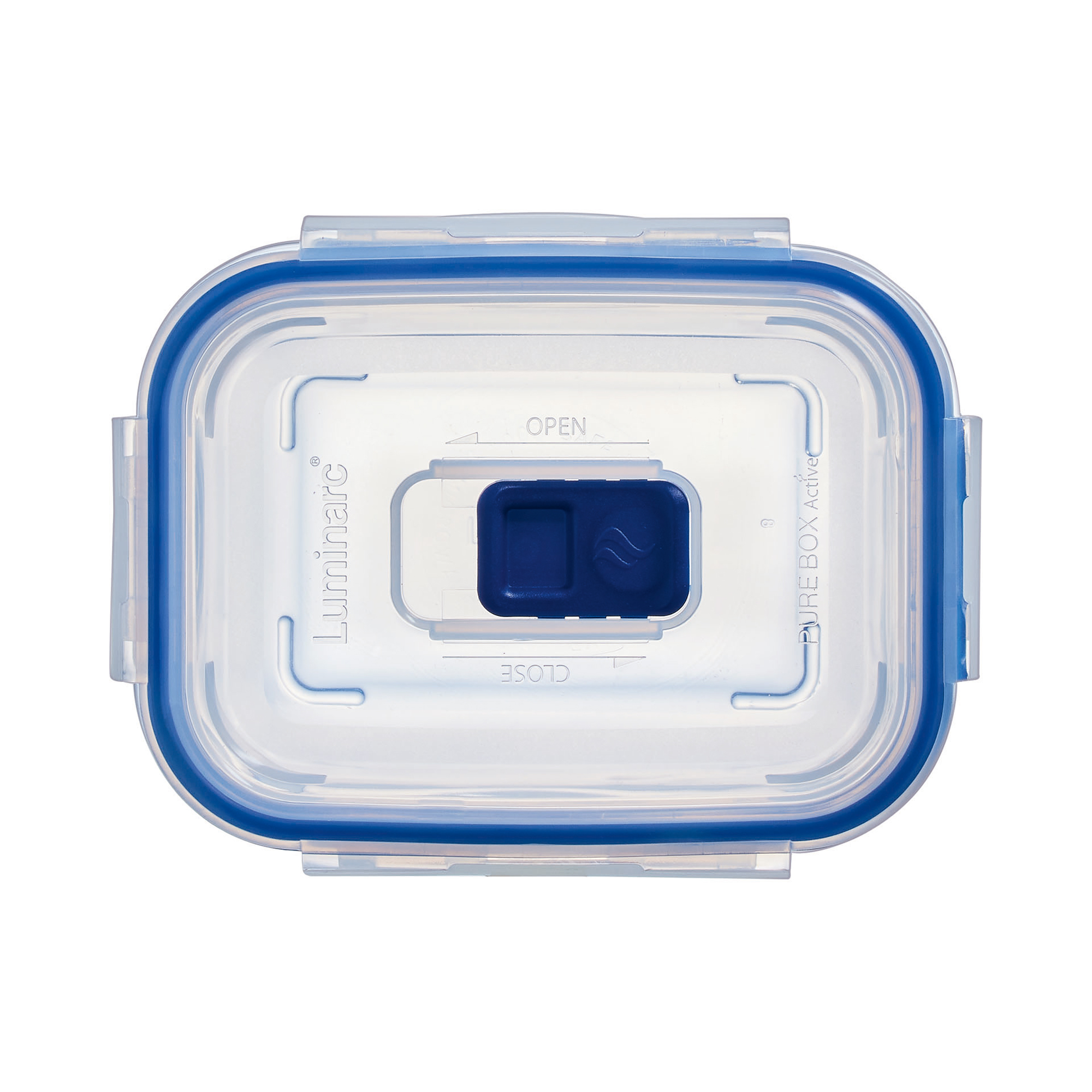 Sada 3 skleněných nádobek s taškou na oběd Pure Box Active Blue LUMINARC