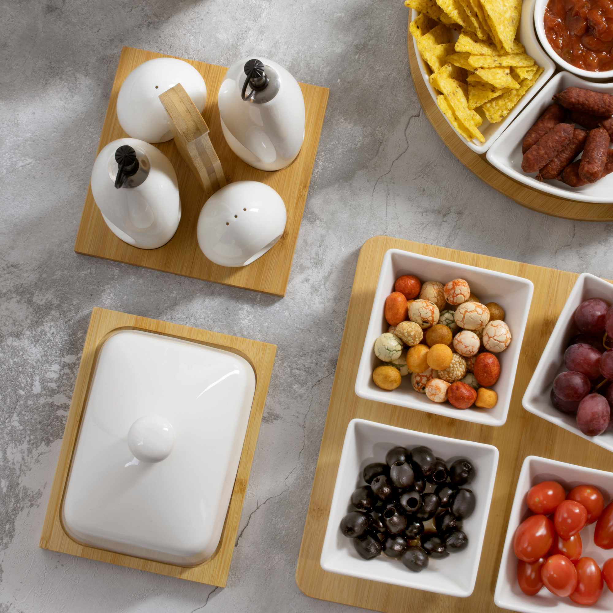 Set per spezie con base in bambù Natural AMBITION
