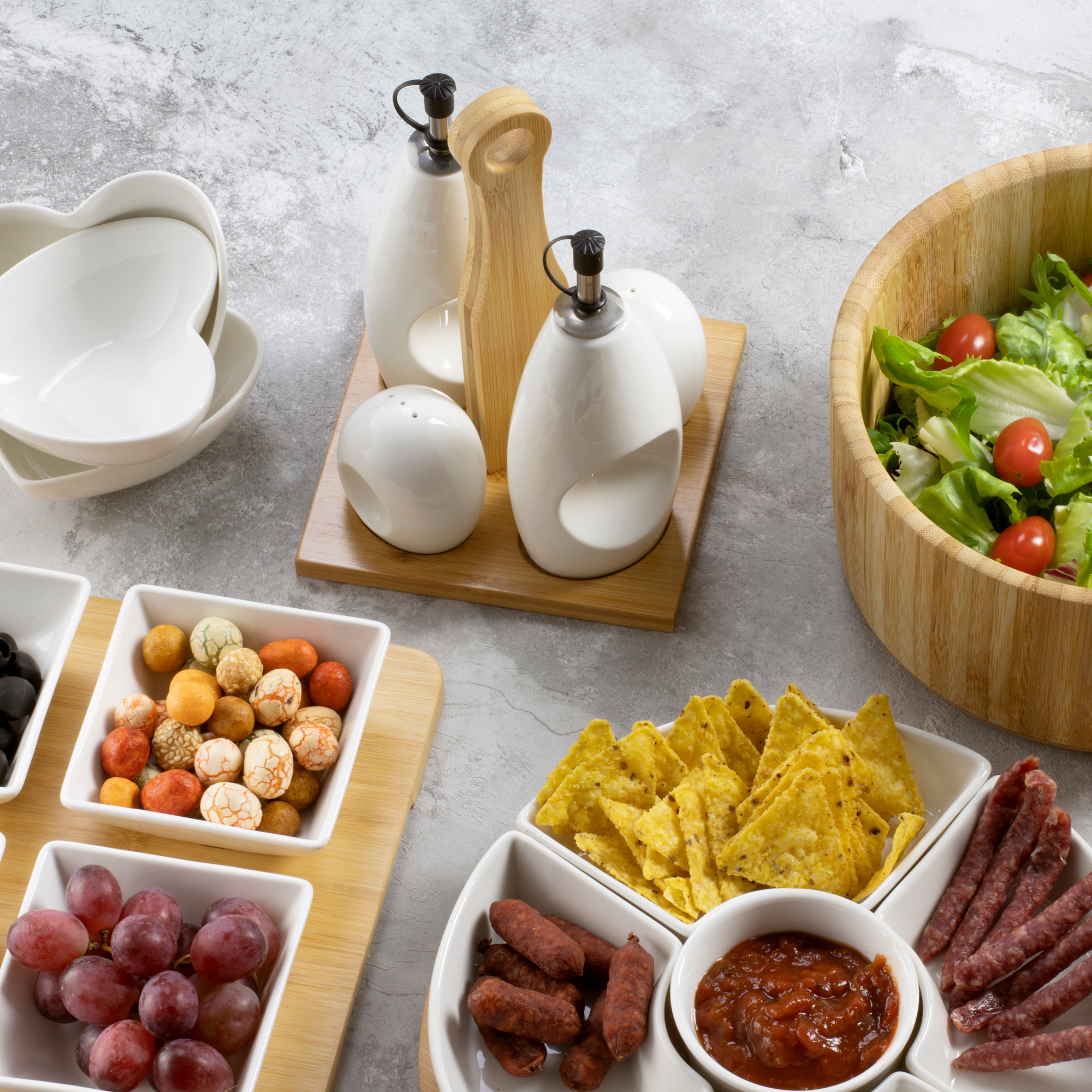 Set per spezie con base in bambù Natural AMBITION