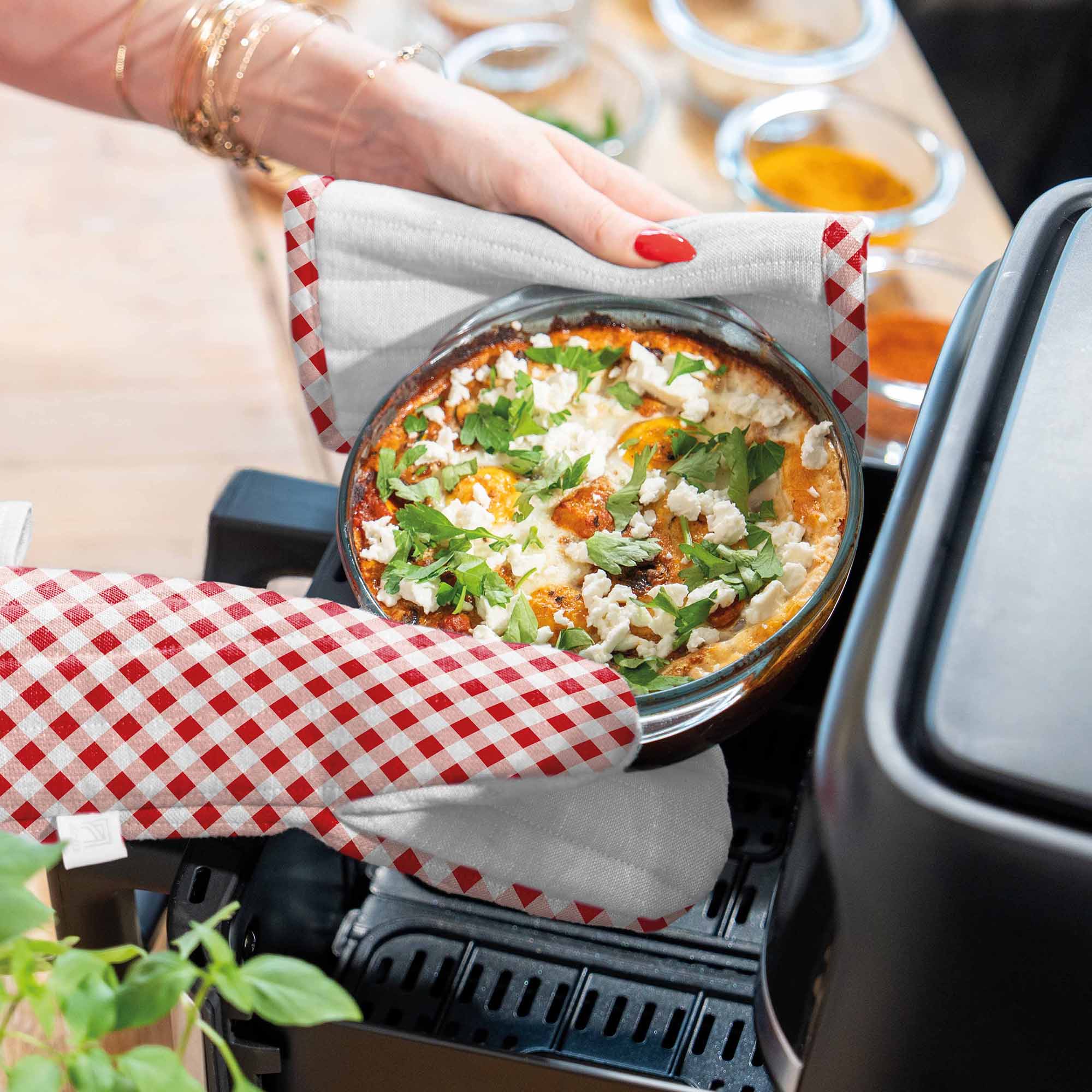 Okrúhla žiaruvzdorná sklenená vložka do teplovzdušnej fritézy Air Fryer 1 l PYREX
