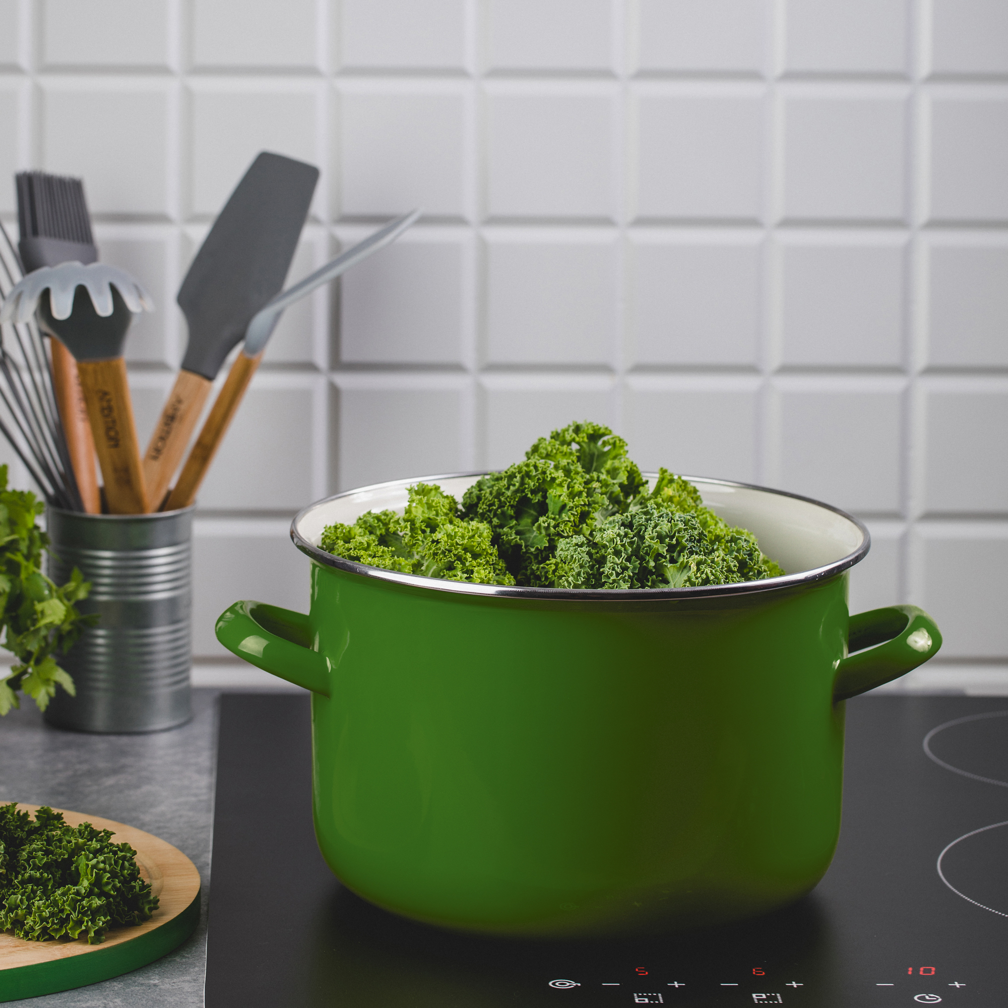 Garnek emaliowany 24 cm 7 l zielony EMALIA OLKUSZ