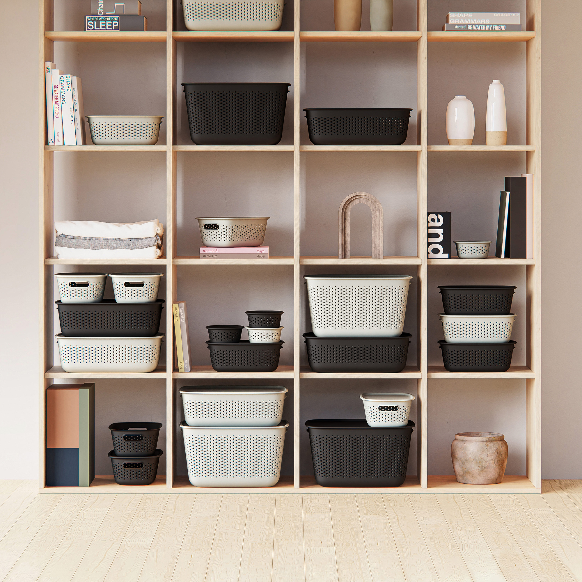 Aufbewahrungsbox OpenStore 0,8 L Taupe ORPLAST