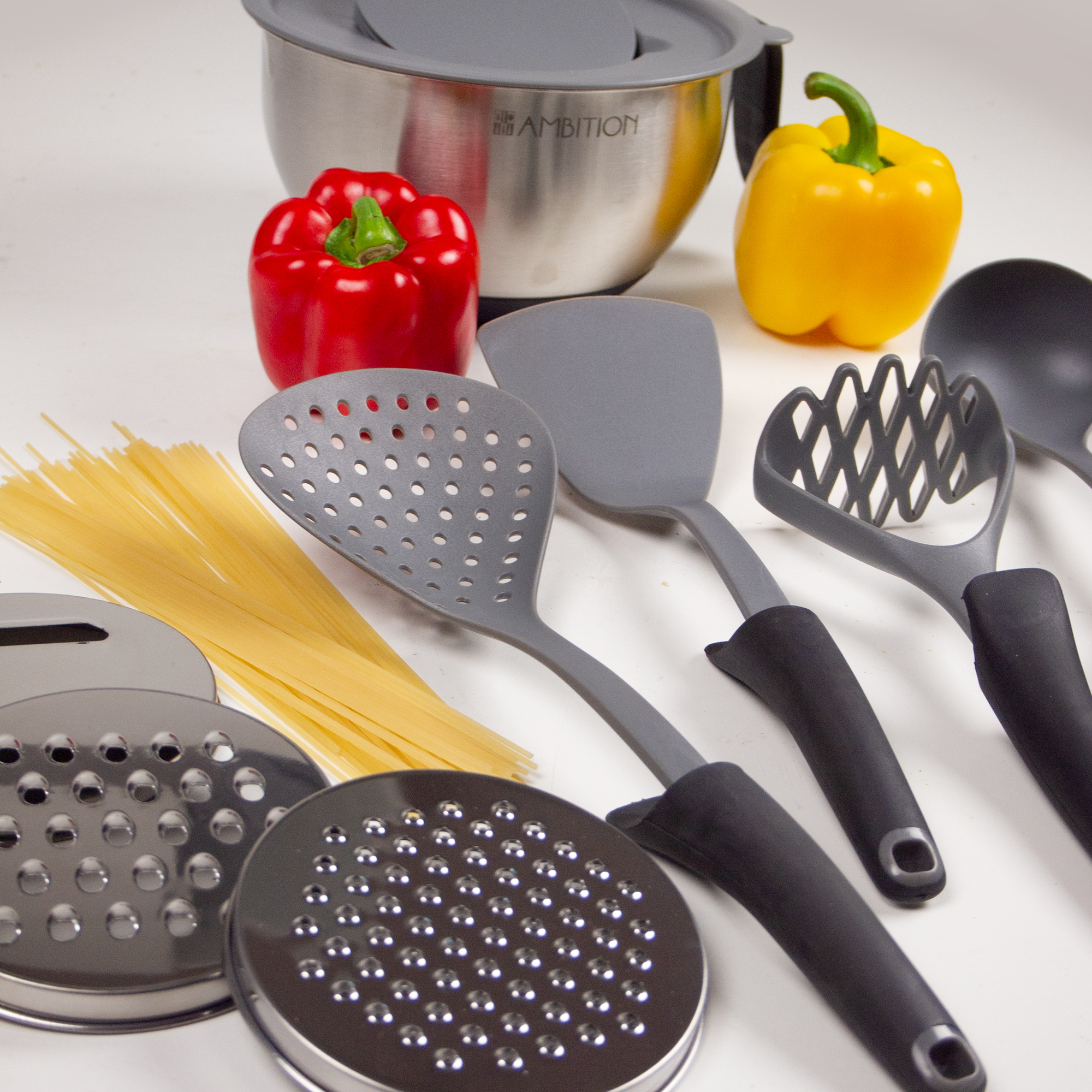 Set di 4 utensili da cucina Granite AMBITION