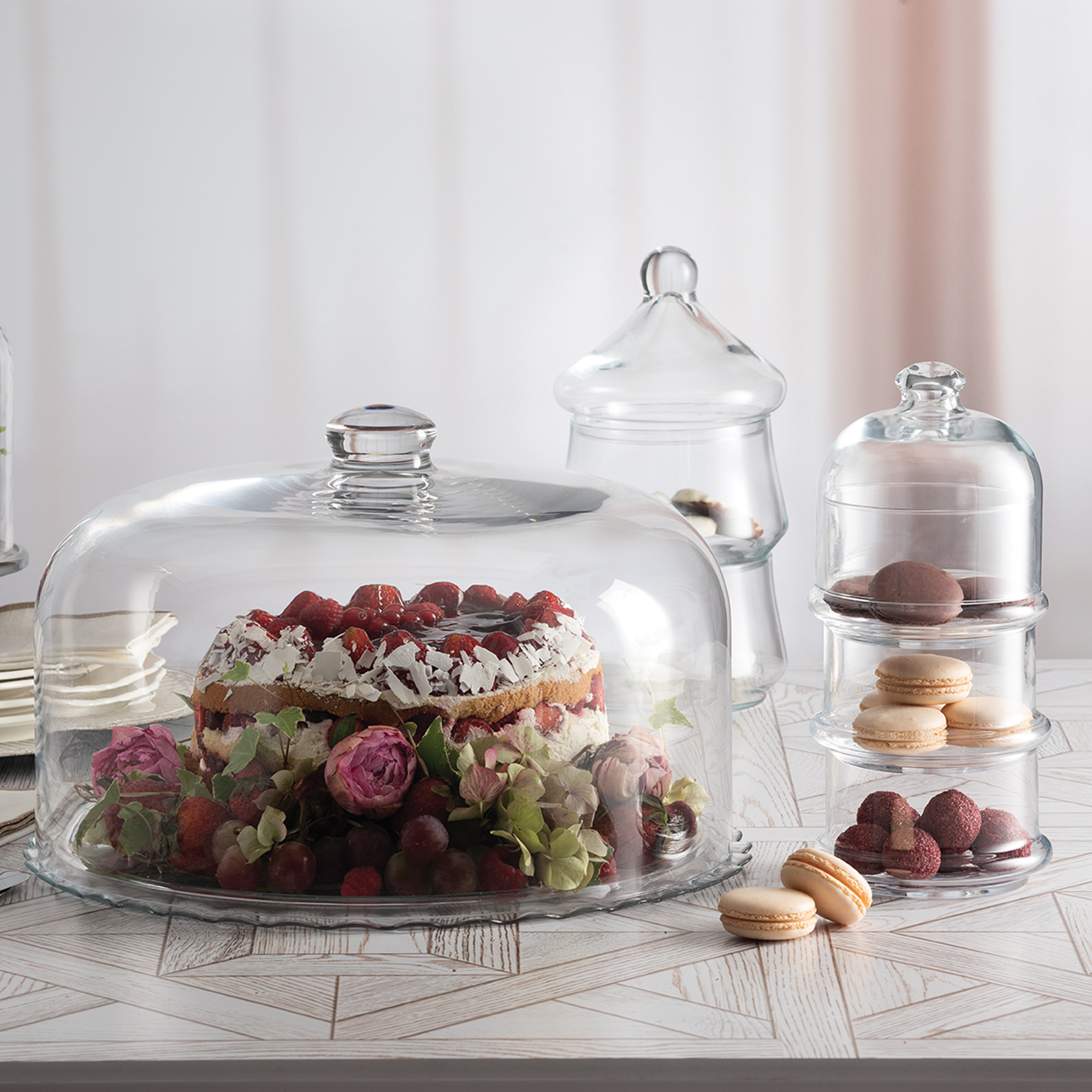 Dvojposchodová nádobka Villa Patisserie 16,7 cm PASABAHCE