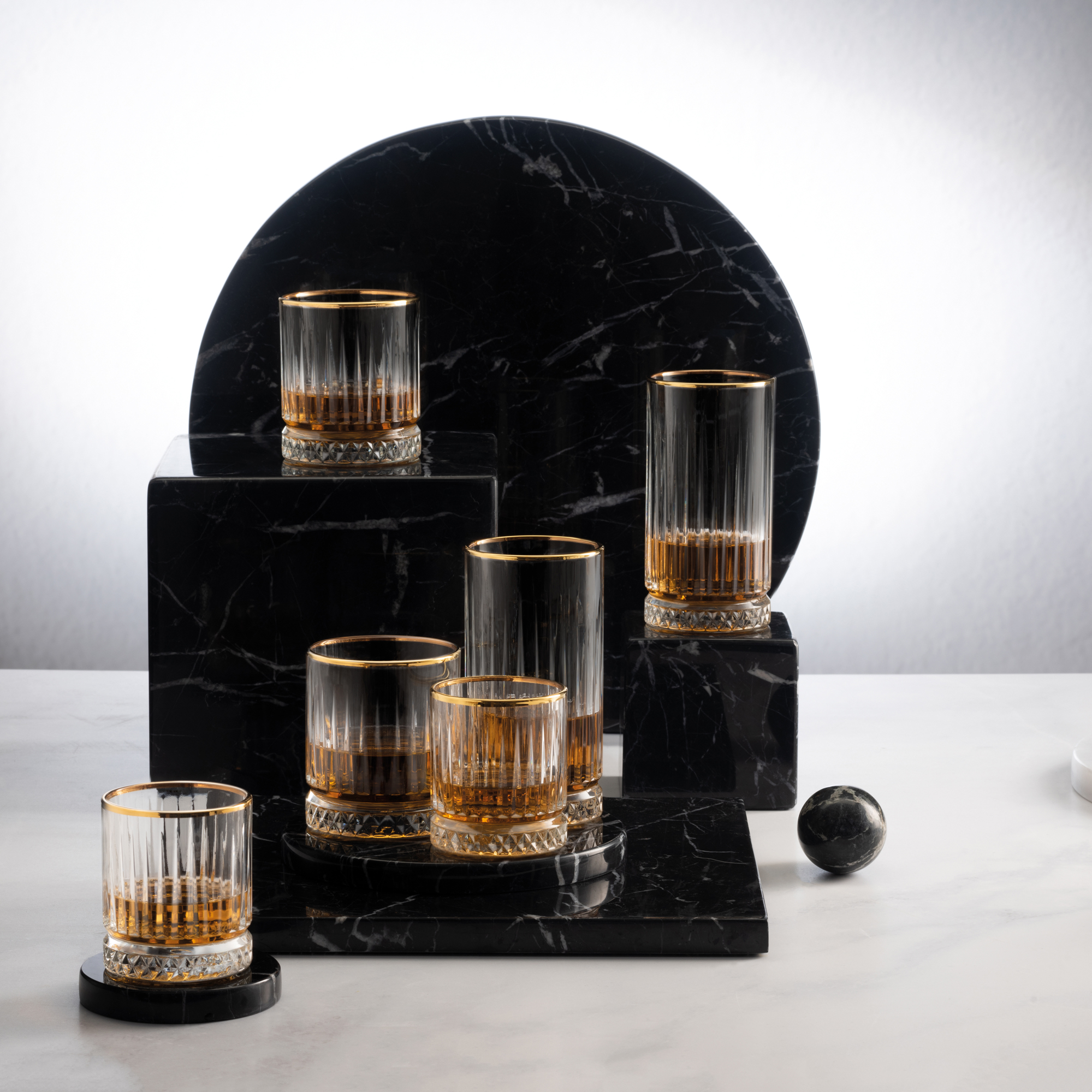 Sada 4 vysokých sklenic Elysia Gold 280 ml PASABAHCE