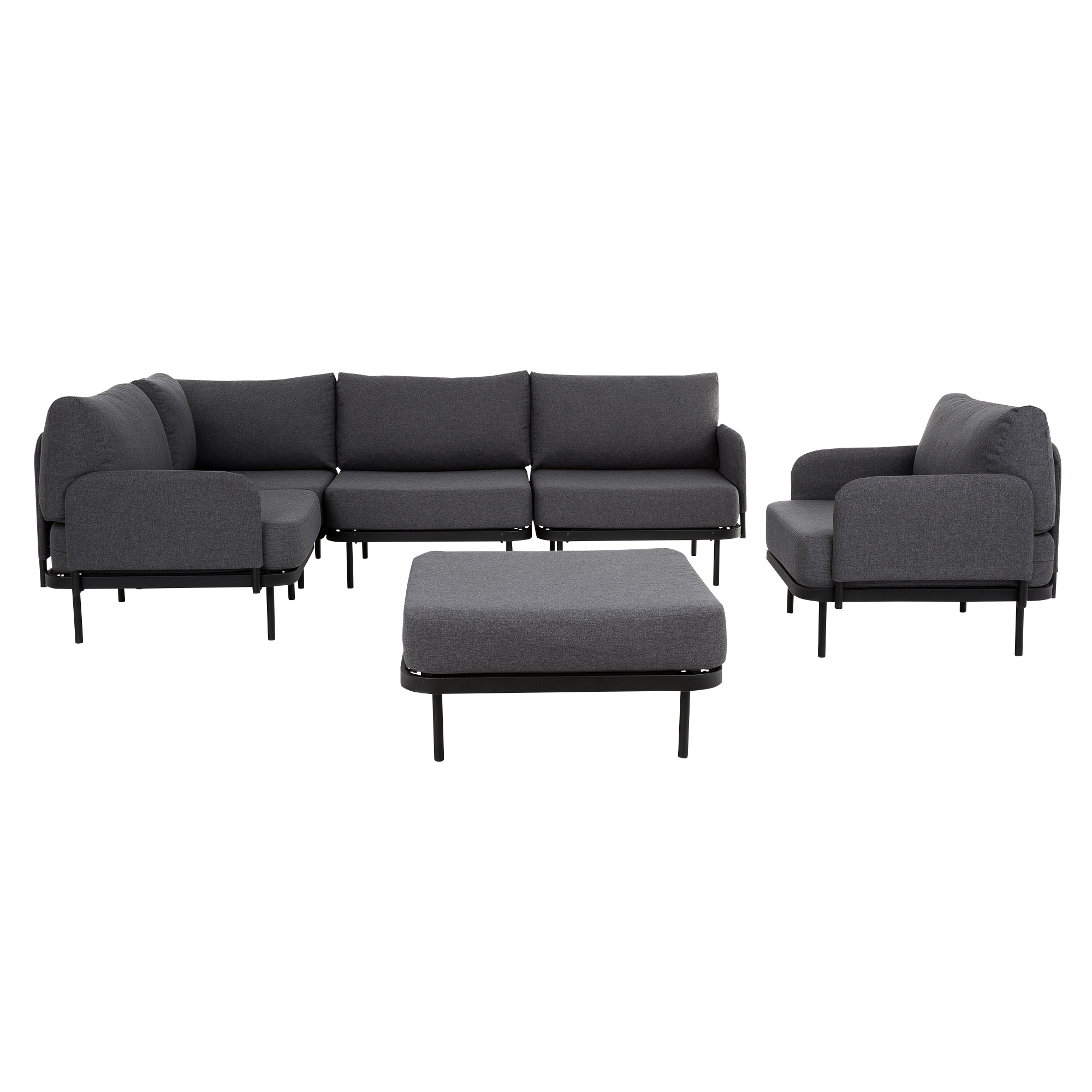 Šedé zahradní křeslo Piryt D053-16EB PATIO