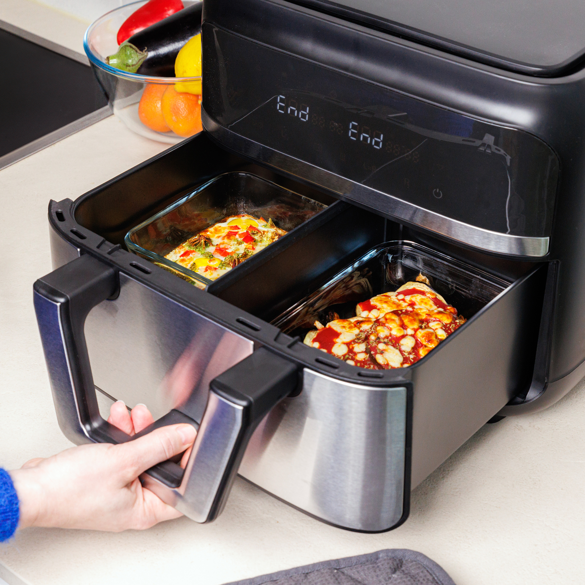 Žiaruvzdorná sklenená vložka do teplovzdušnej fritézy Air Fryer 2,2 l PYREX