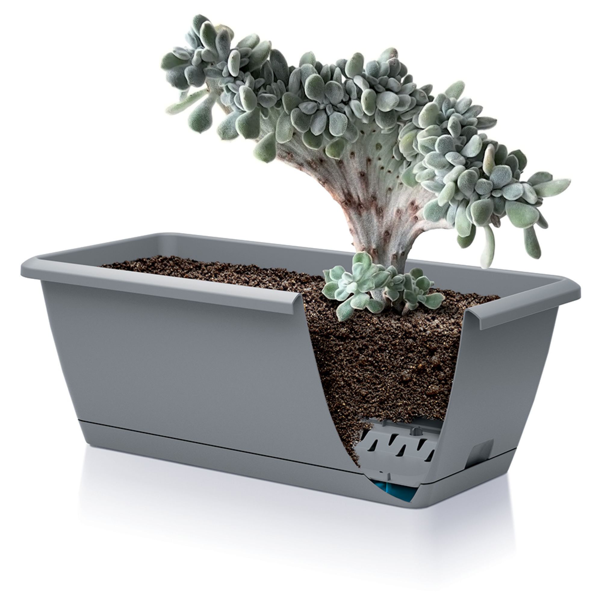 Blumenkasten mit Untersetzer Respana Easy Care 59x19x14 cm terracotta PROSPERPLAST