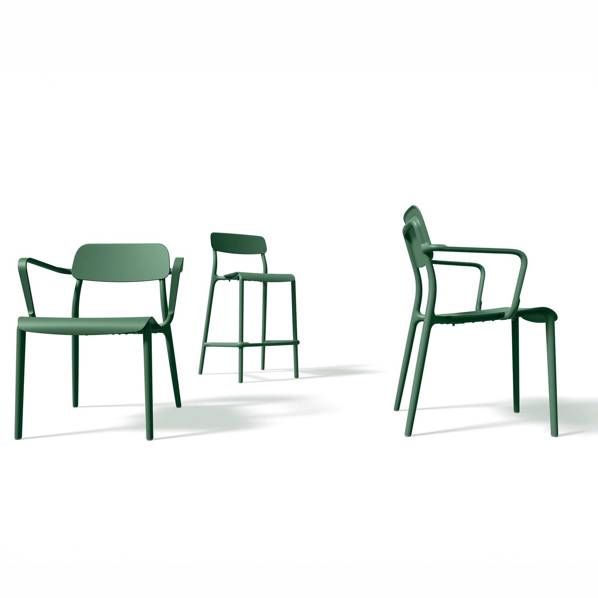 Plastové zahradní křeslo Rimo Pine Green FERNE