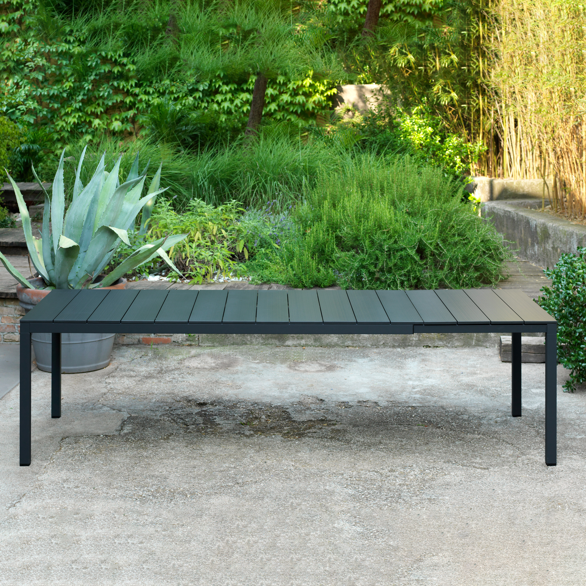 Tavolo allungabile Rio antracite 100x210/280x76 cm NARDI
