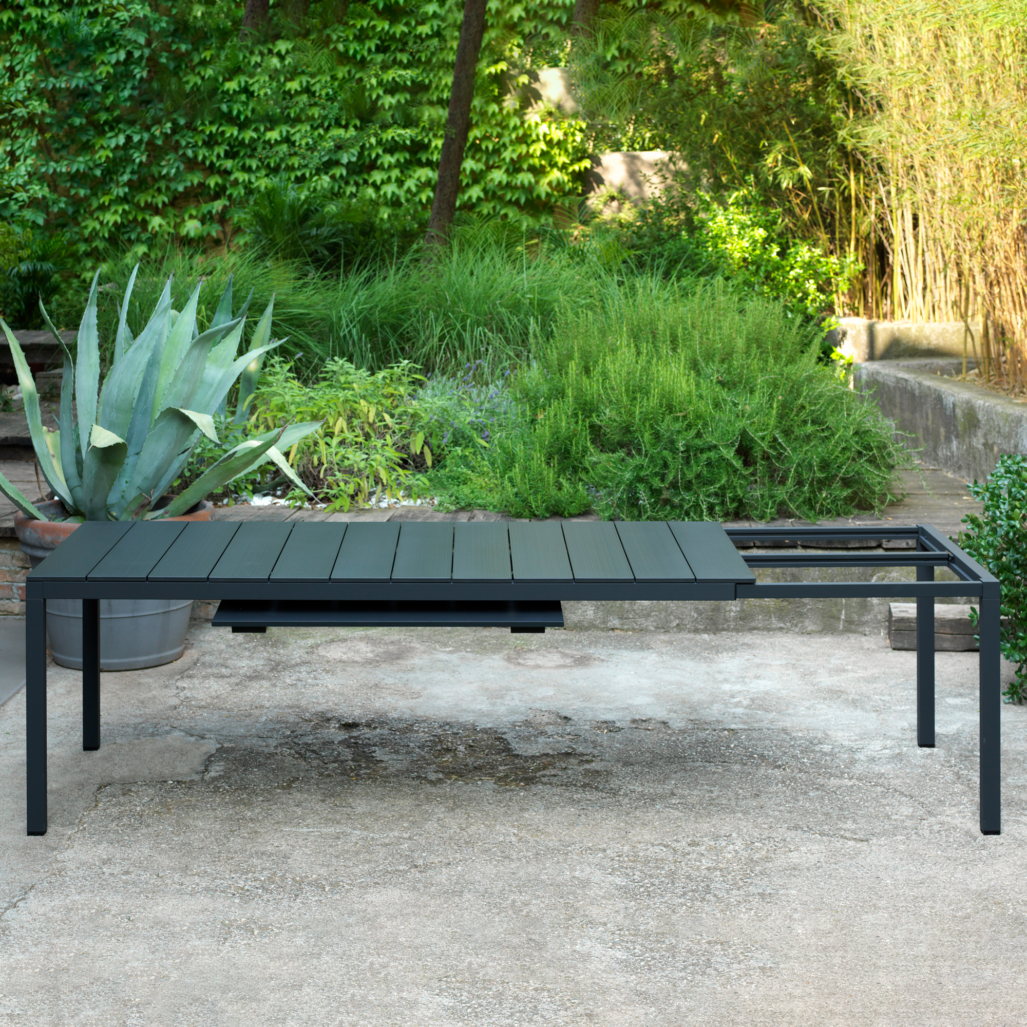 Tavolo allungabile Rio antracite 100x210/280x76 cm NARDI