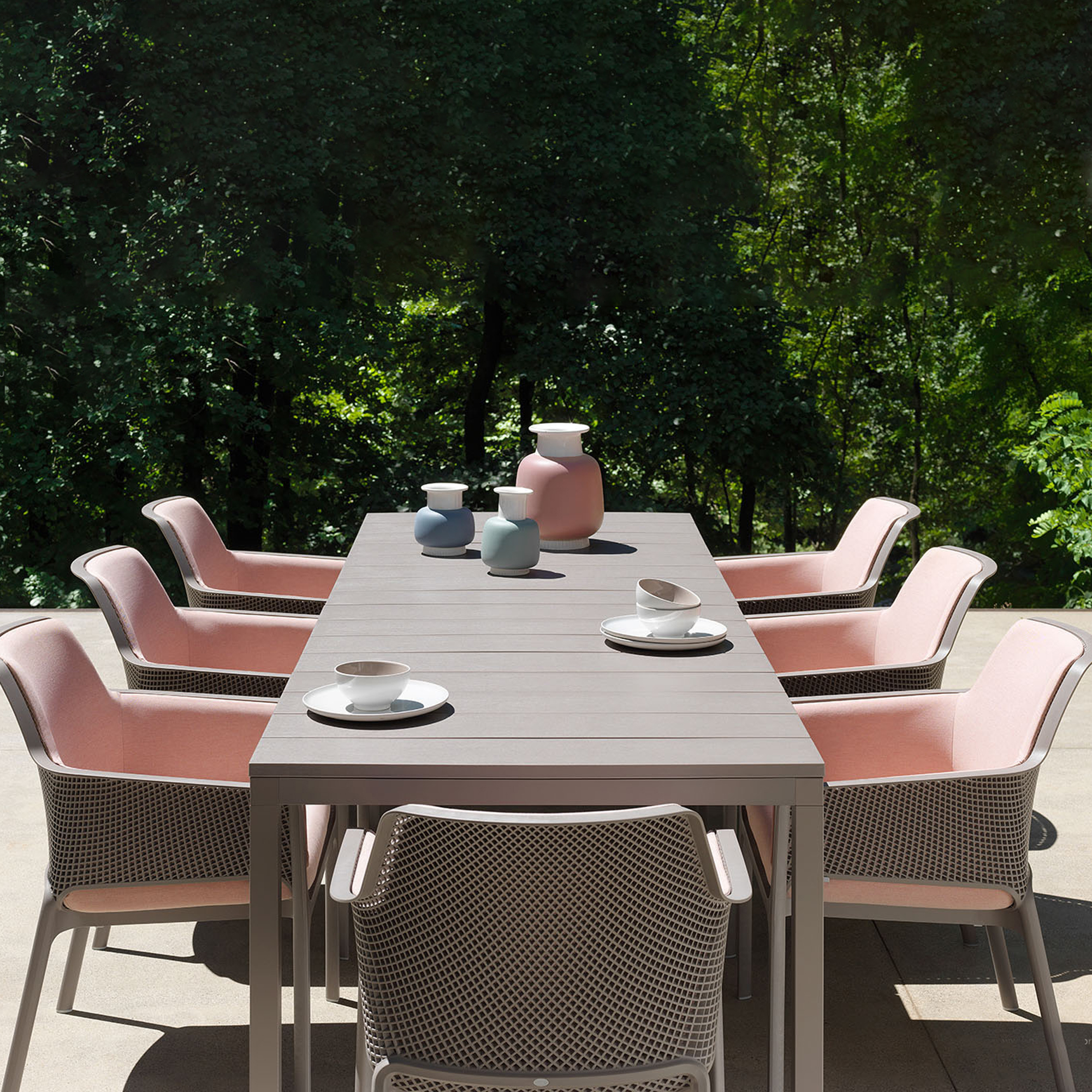 Mesa de jardín extensible Rio Tortora 85 x 140 / 210 x 76 cm NARDI