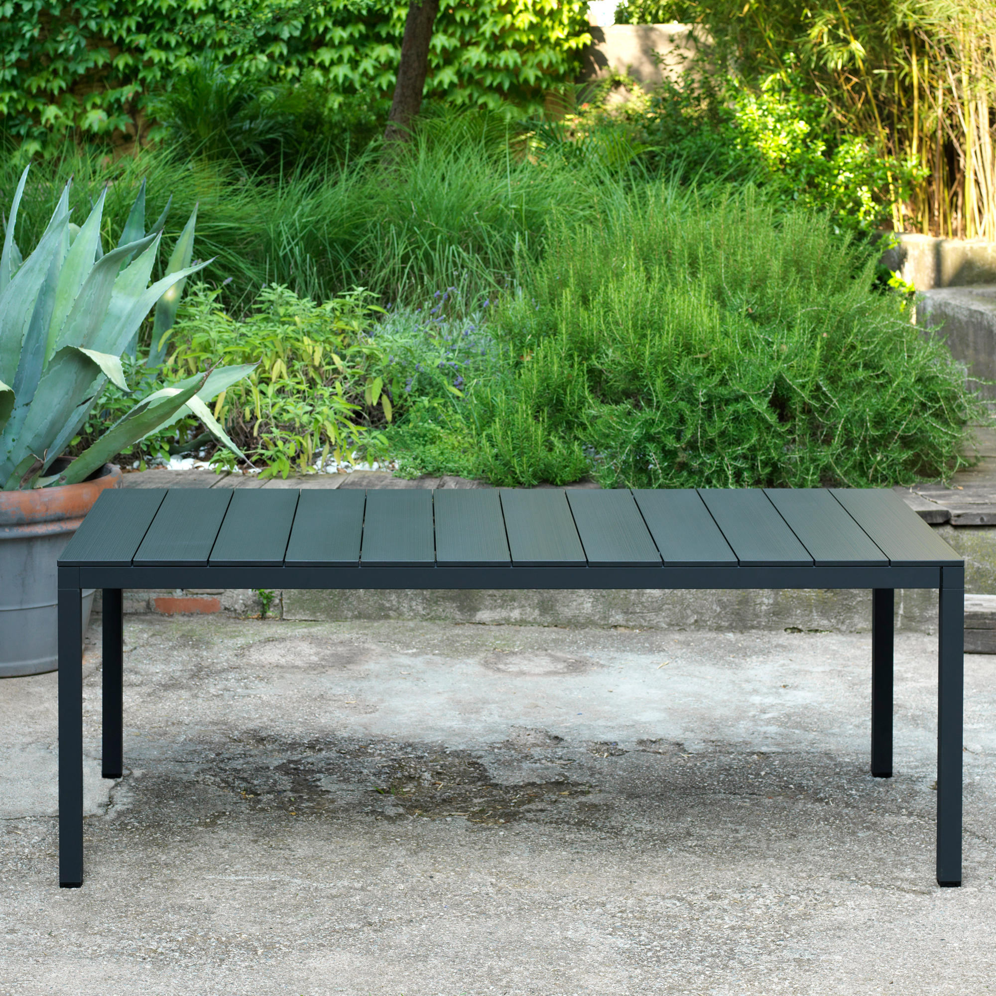 Tavolo allungabile Rio antracite 100x210/280x76 cm NARDI