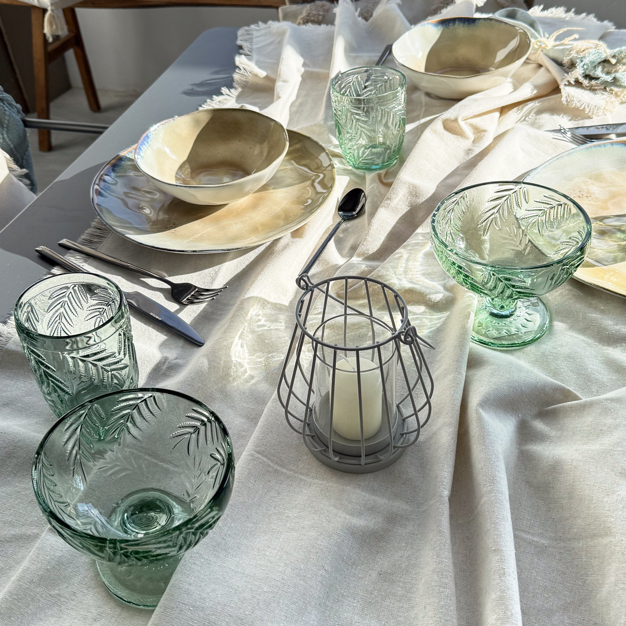 Laterne Wire Grey 11,2 x 11,2 x 13,5 cm MY HOME