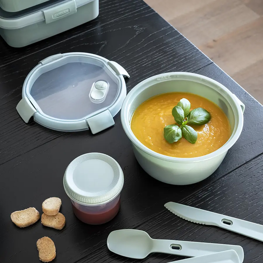 Okrúhla nádobka s úchytom NOODLES Smart To Go Eco Line 0,9 l CURVER