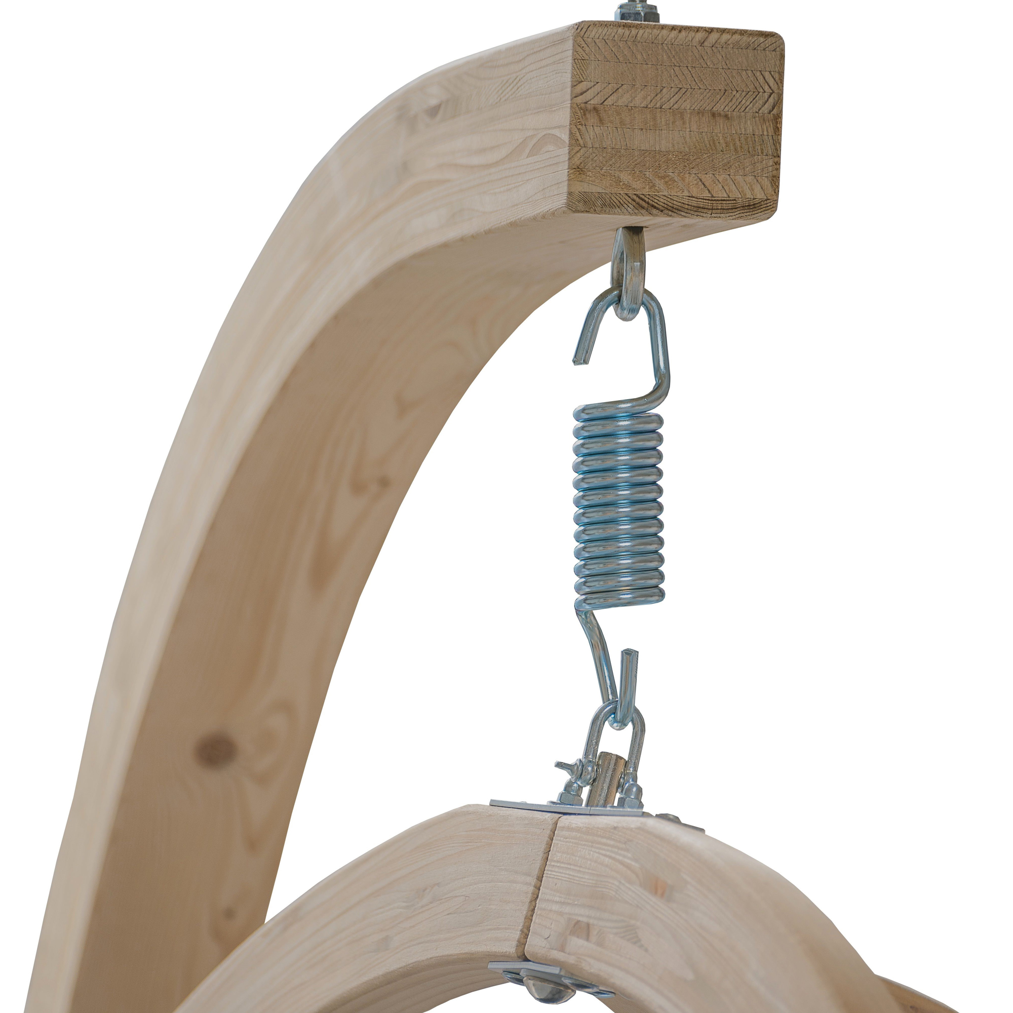 Hängesessel mit Holzgestell Swing Pod Creme CZILLO