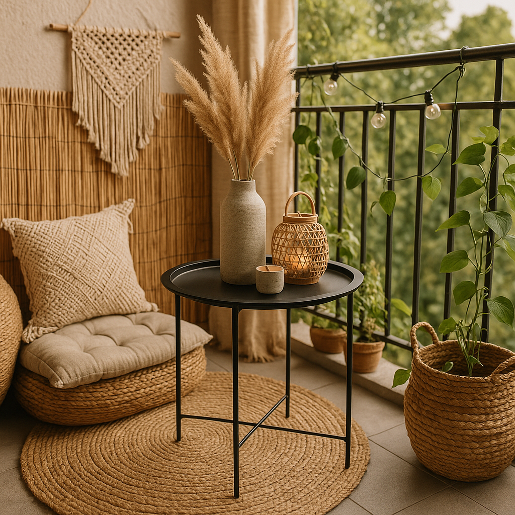 Antracitový ocelový zahradní stolek Denise fi 45 cm PATIO