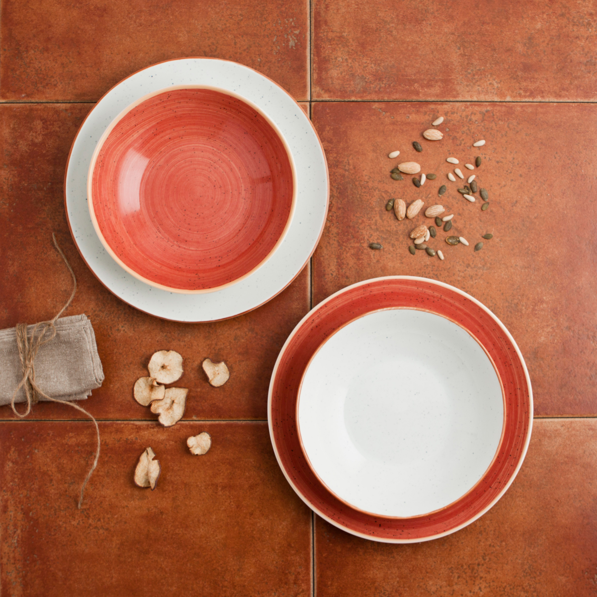 Piatto fondo calotte Terra Red 26 cm ARIANE