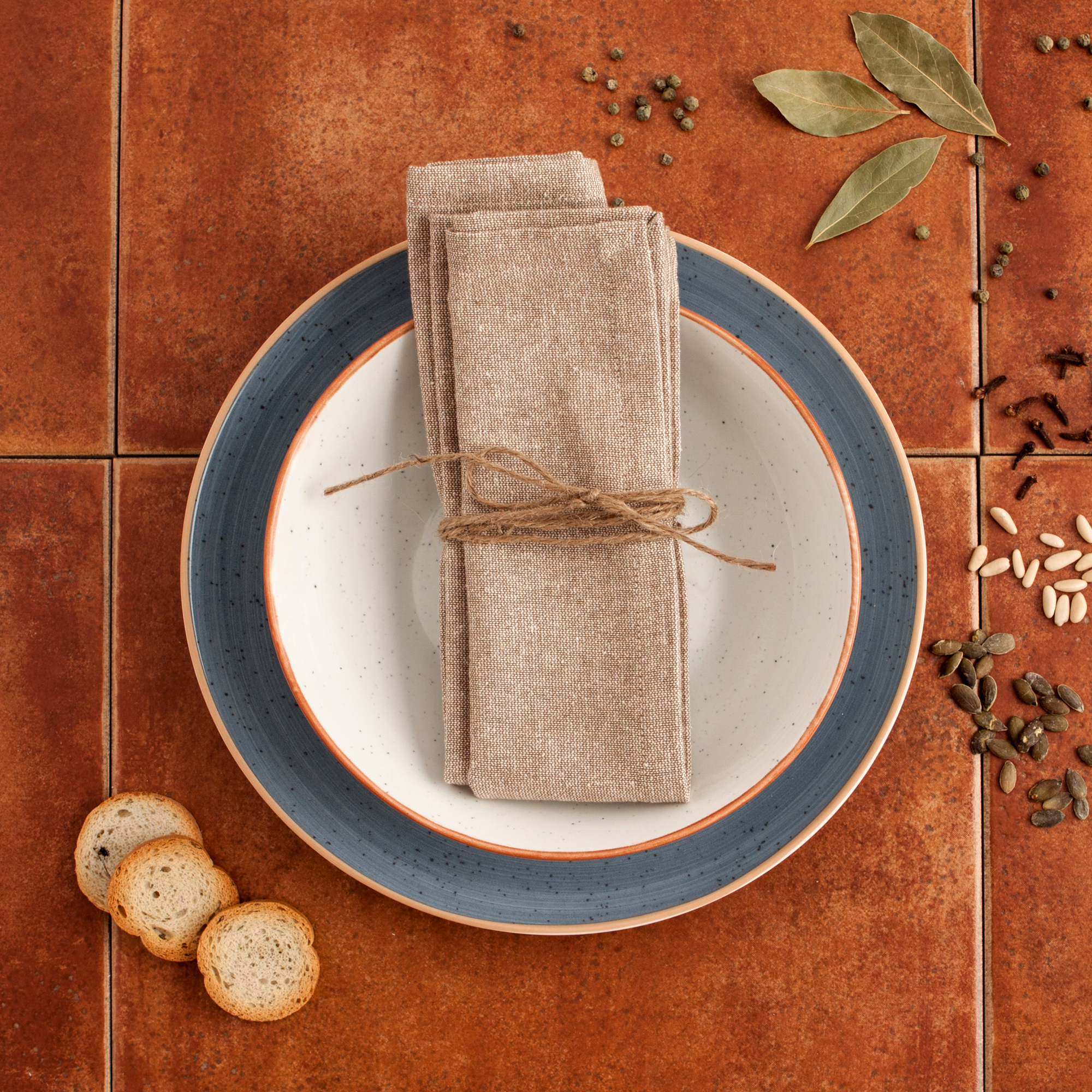 Talerz deserowy Terra Blue 18 cm niebieski ARIANE