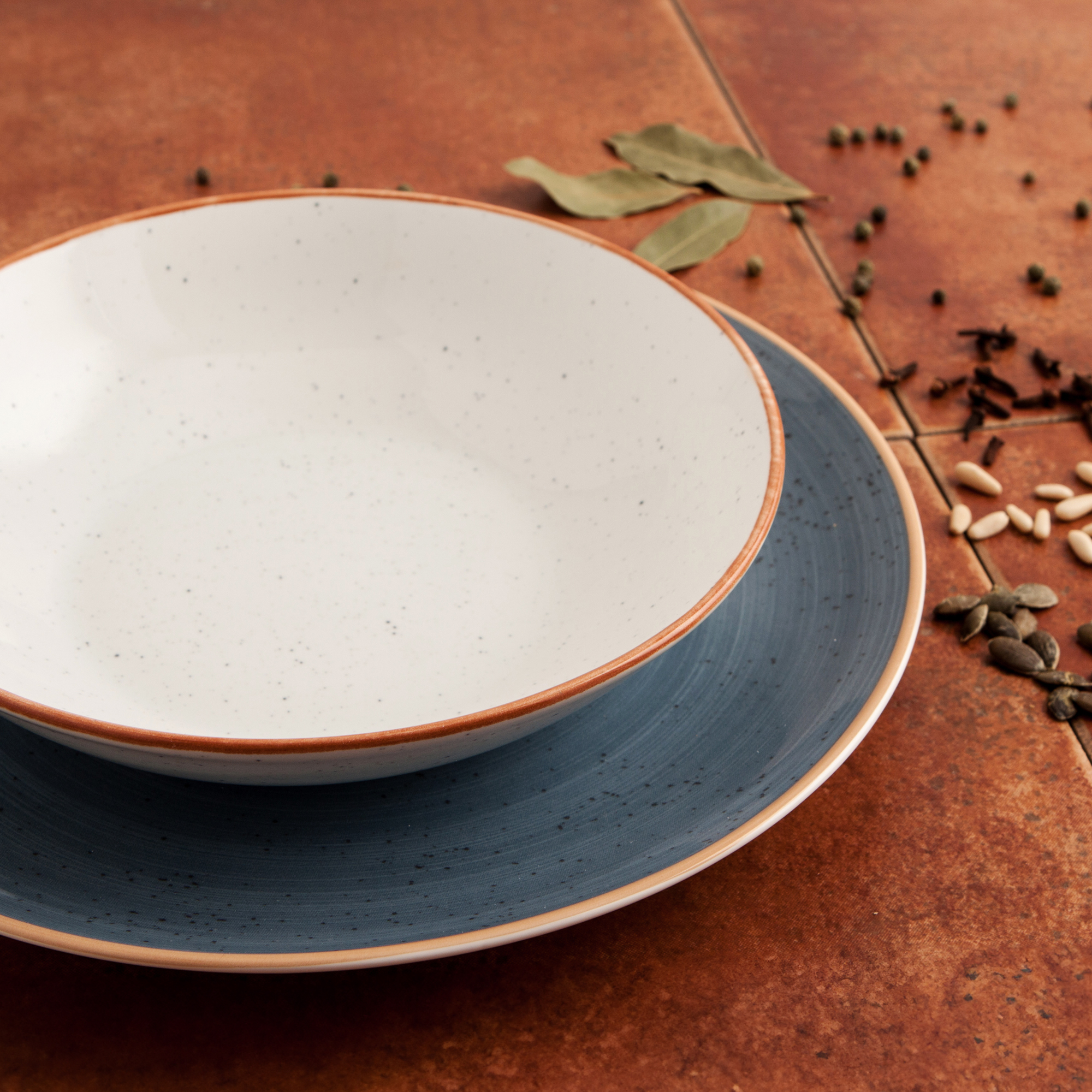 Talerz deserowy Terra Blue 18 cm niebieski ARIANE