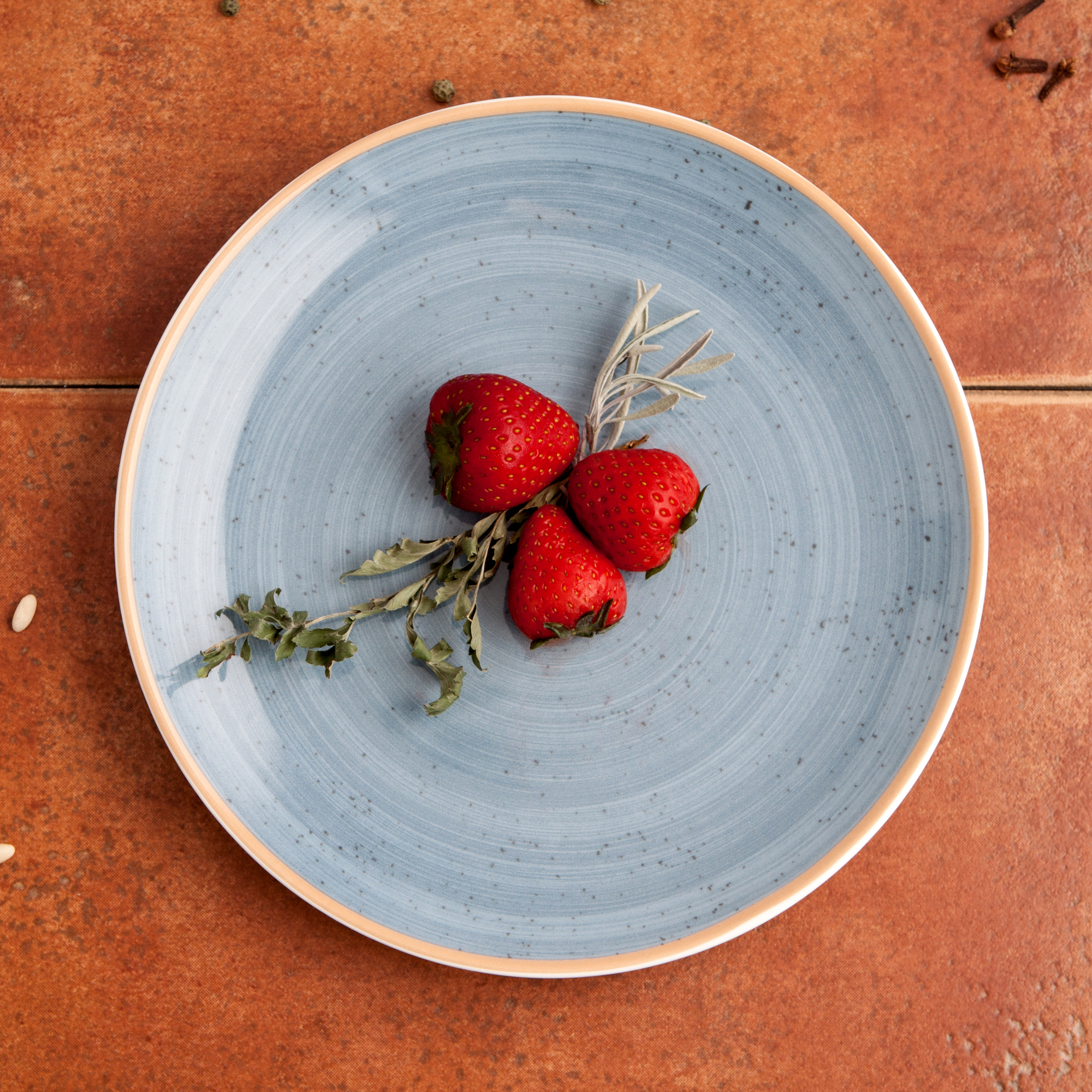 Talerz deserowy Terra Blue 18 cm niebieski ARIANE