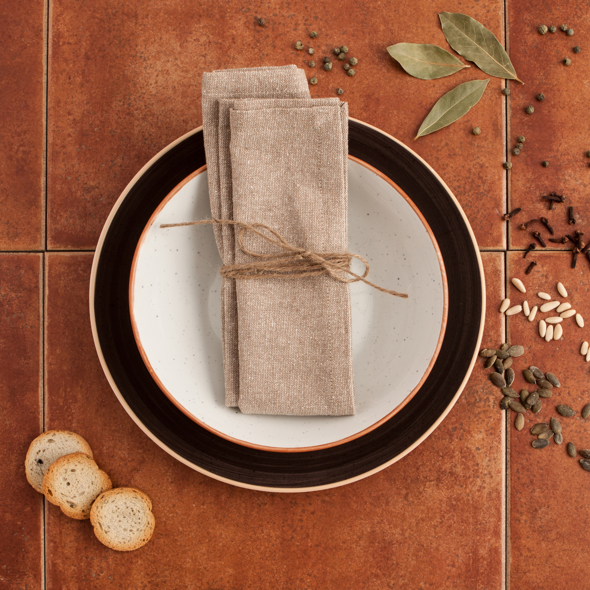 Piatto piano Terra Mokka 27 cm ARIANE