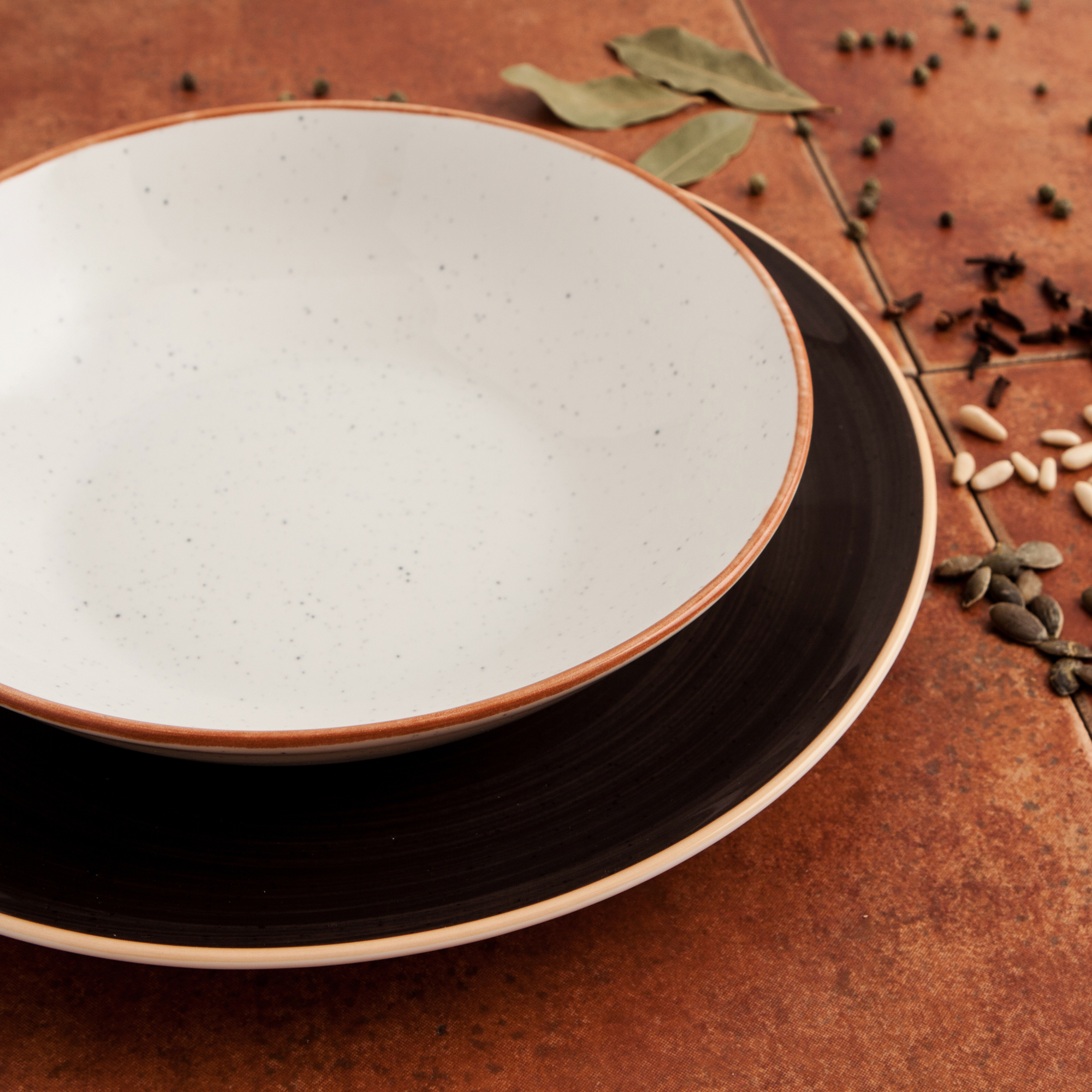 Dinner plate /Serving plate Terra Mokka 31 cm brown ARIANE
