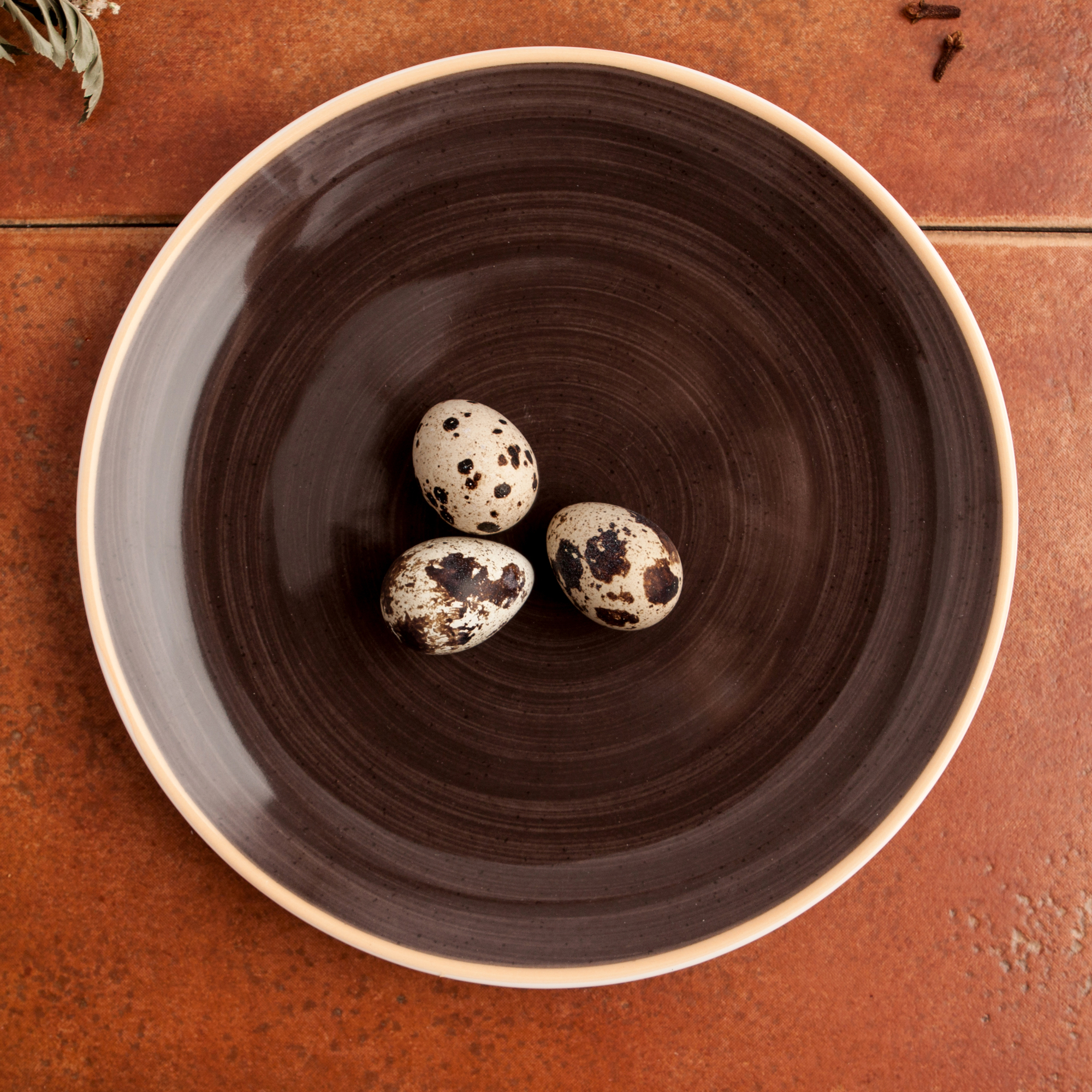 Dinner plate /Serving plate Terra Mokka 31 cm brown ARIANE