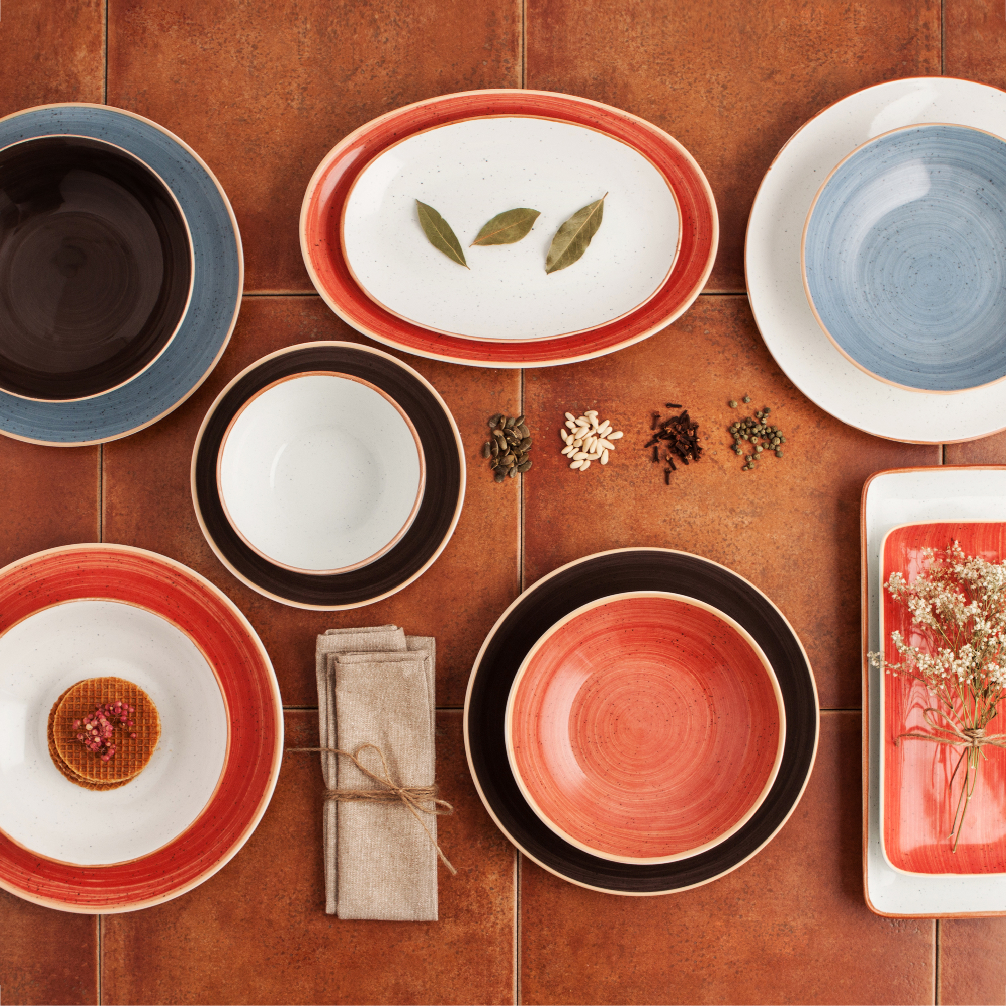 Piatto fondo calotte Terra Red 26 cm ARIANE