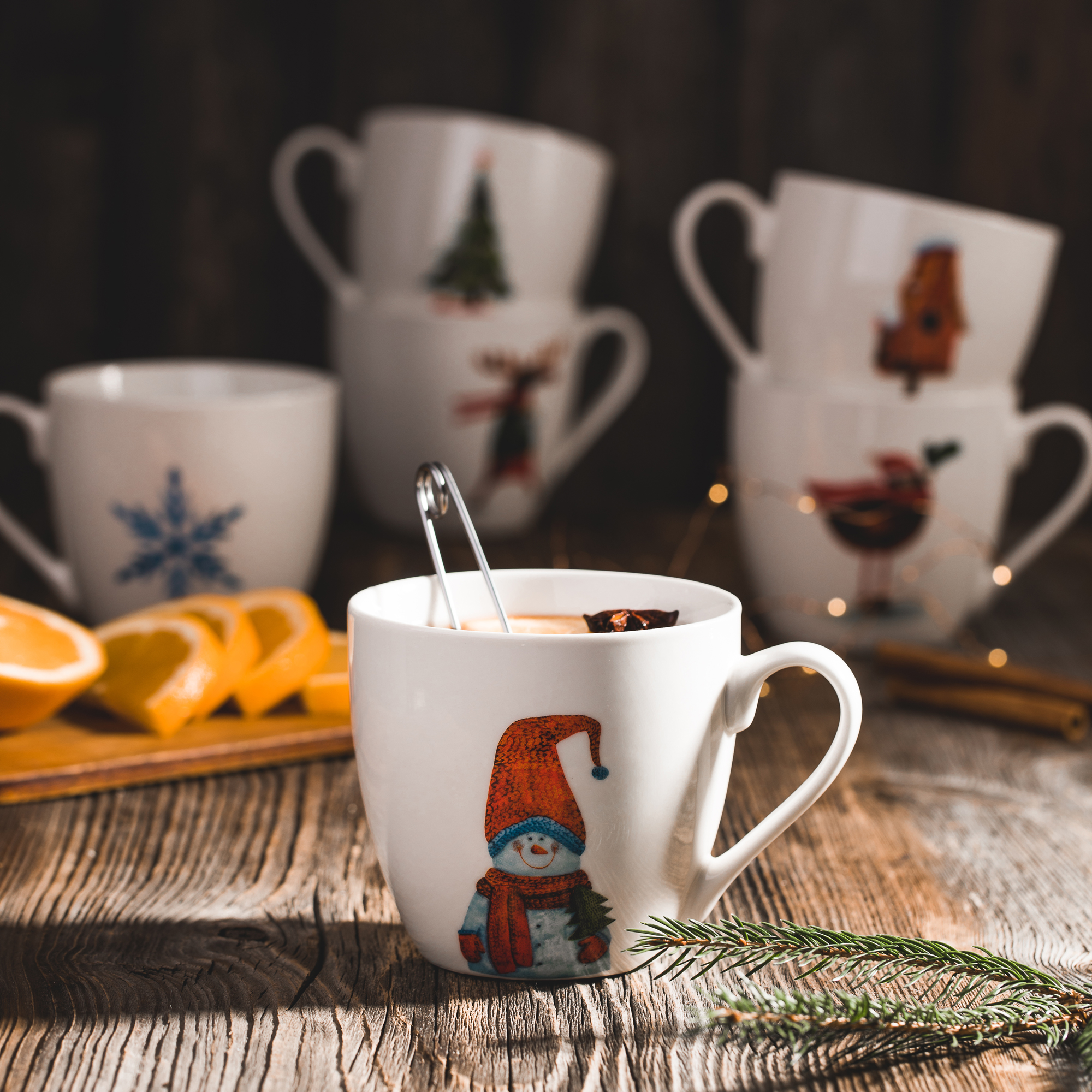 Porcelánový hrnek Forest Sněhulák 510 ml AMBITION