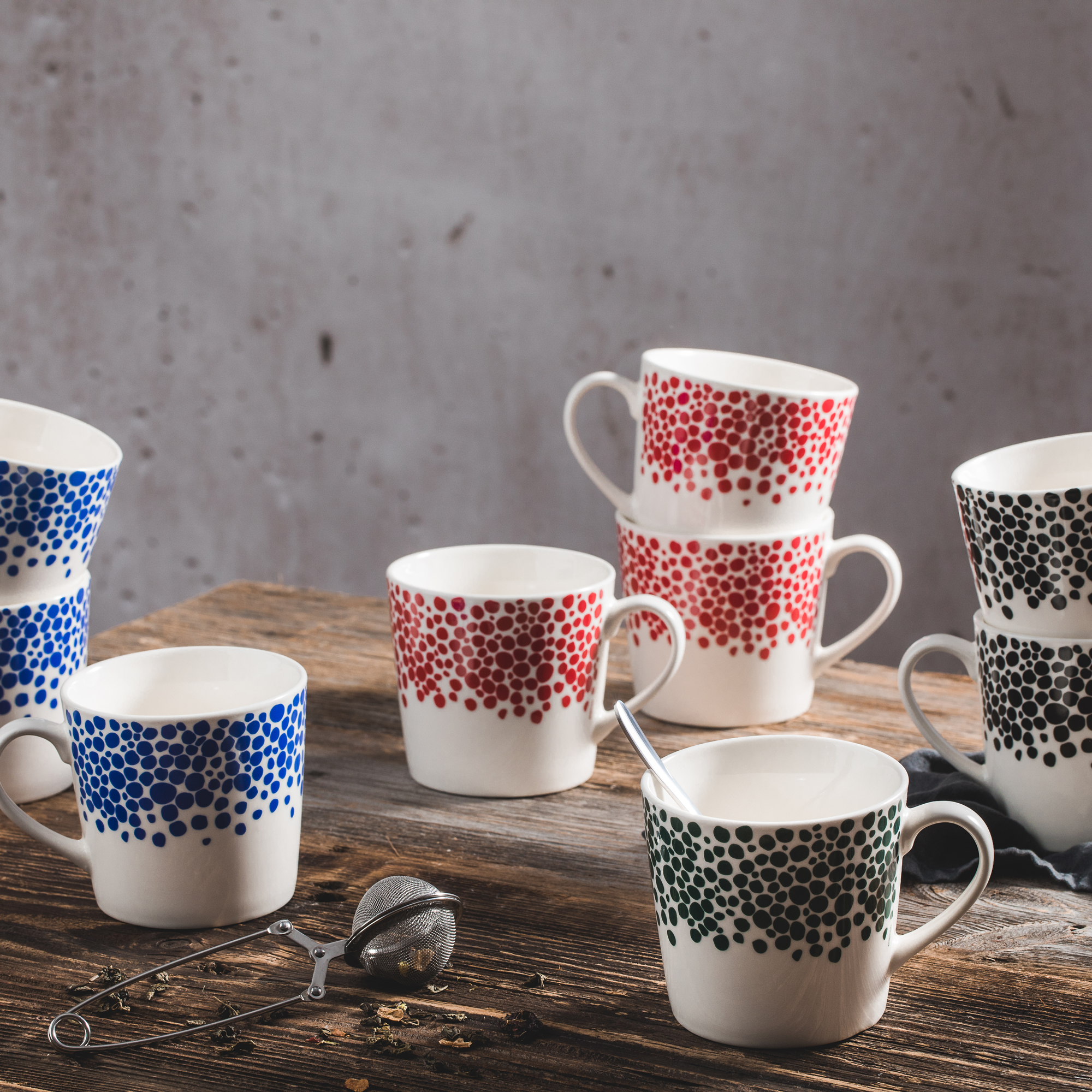 Tazza in porcellana Sahara rosso 40 cl AMBITION