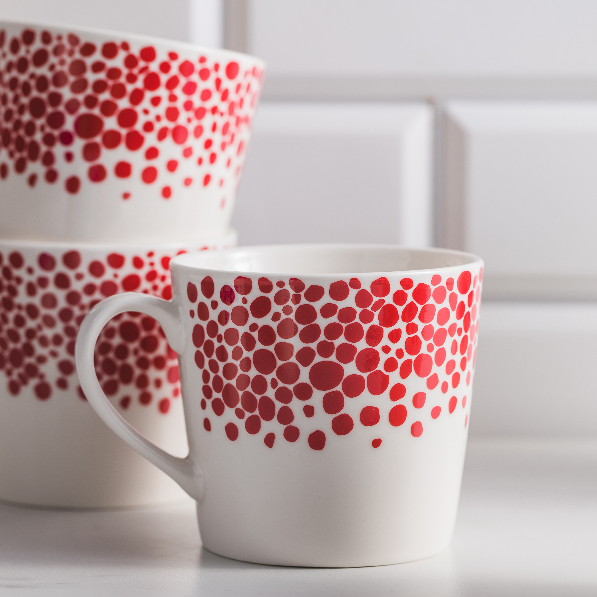 Tazza in porcellana Sahara rosso 40 cl AMBITION
