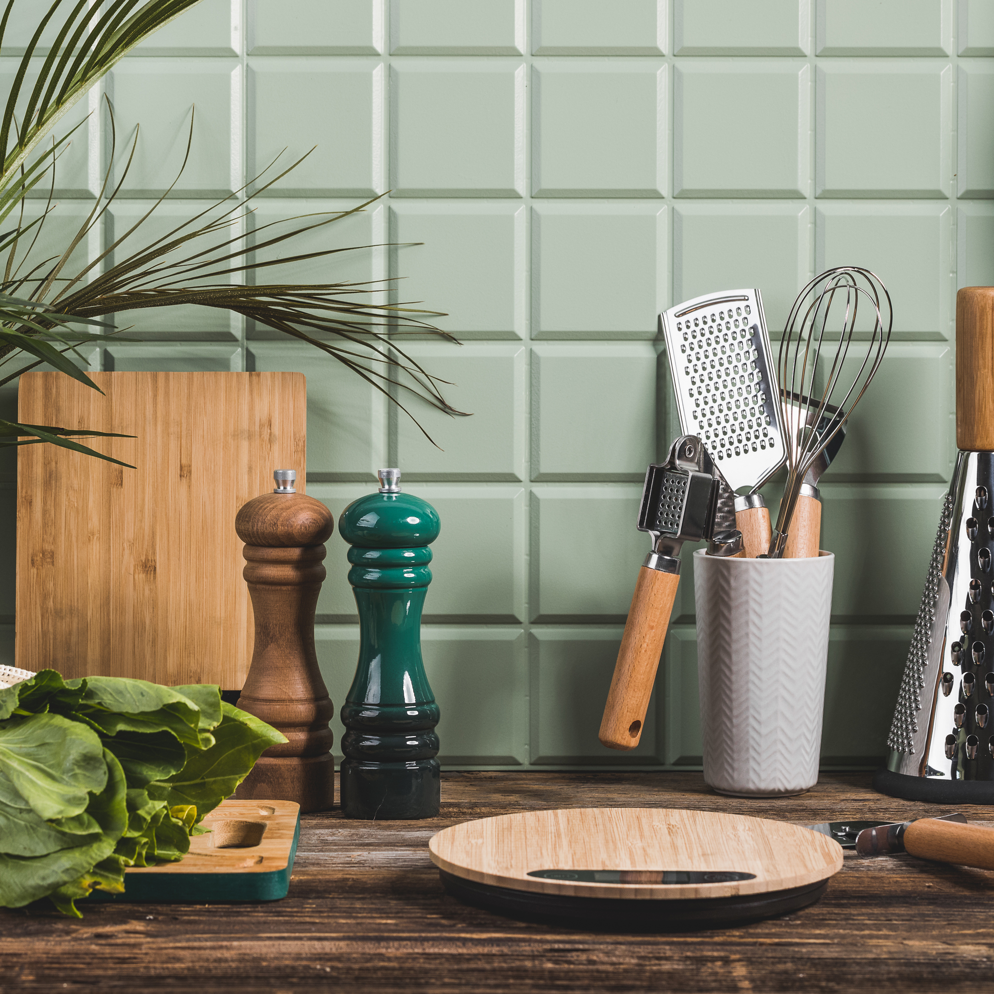 Set di utensili da cucina con rotella tagliapizza Natural 4-pezzi AMBITION