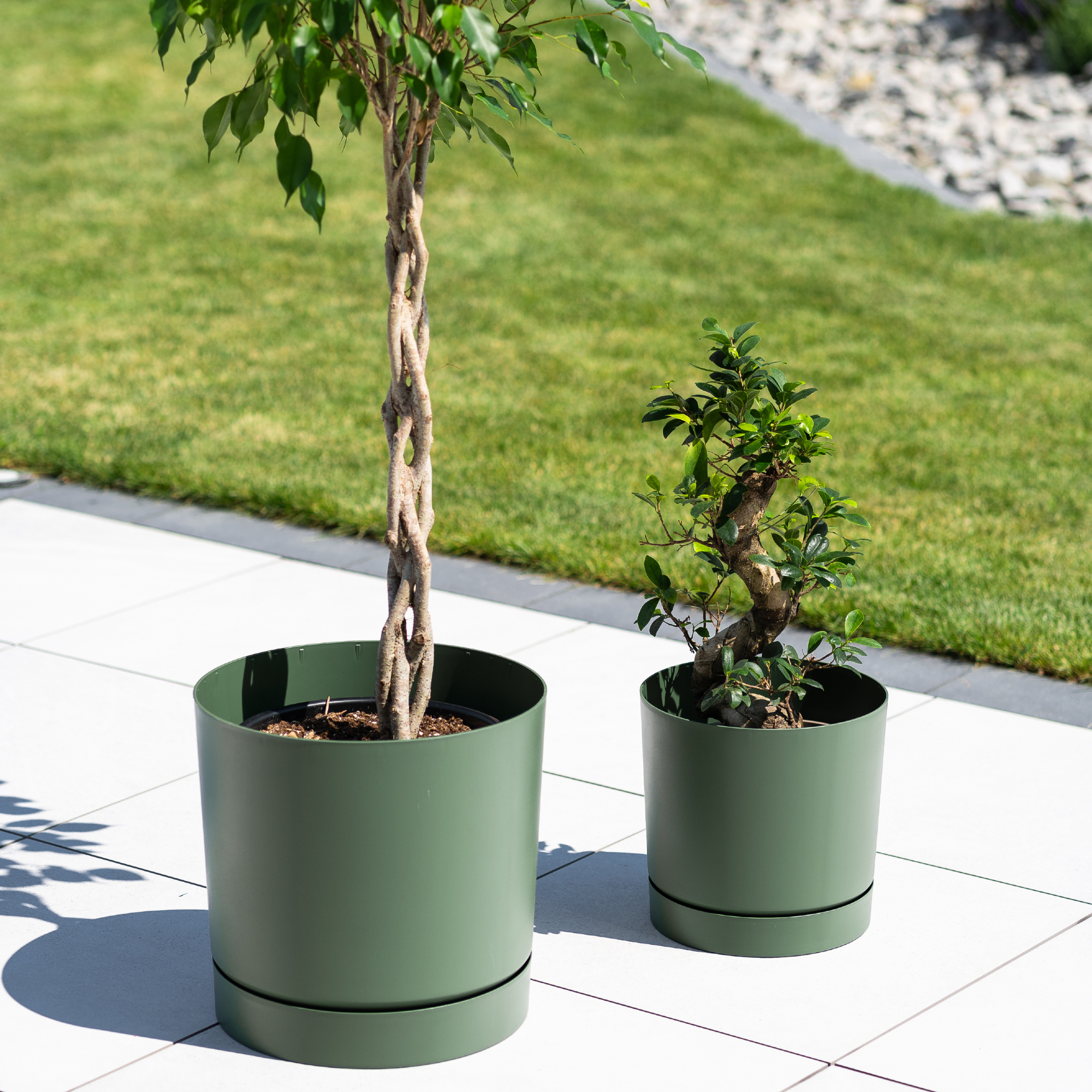 Donica ogrodowa Tubo P 17,8 cm zielona pinia PROSPERPLAST