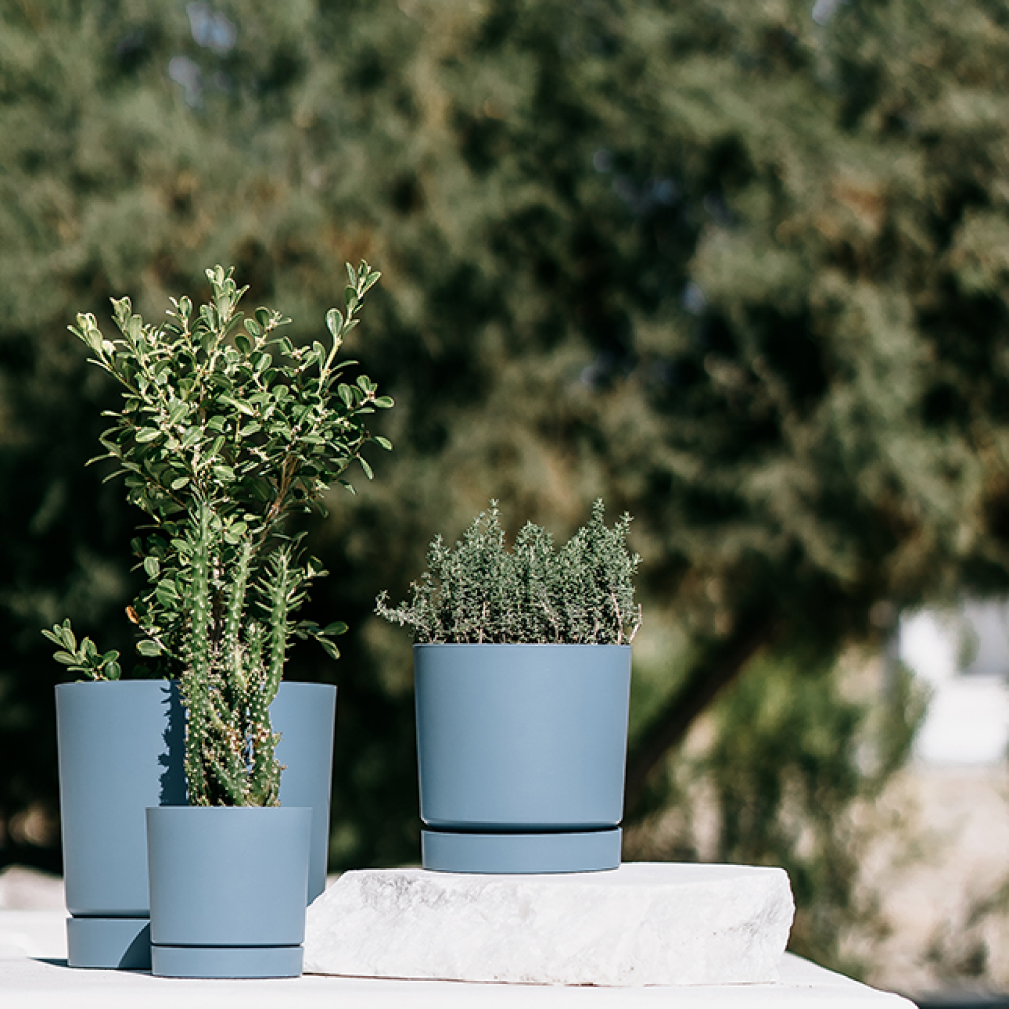 Donica ogrodowa Tubo P 17,8 cm jasnoszara PROSPERPLAST