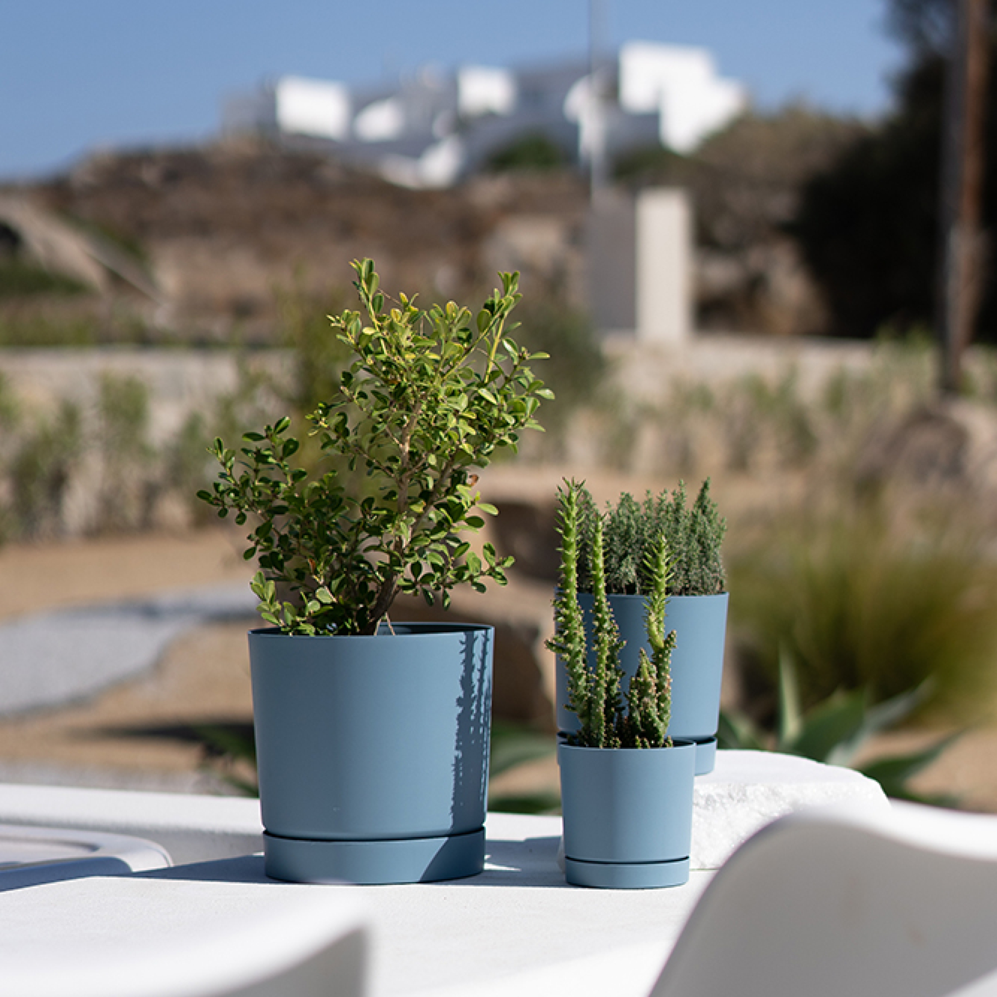 Donica ogrodowa Tubo P 17,8 cm jasnoszara PROSPERPLAST