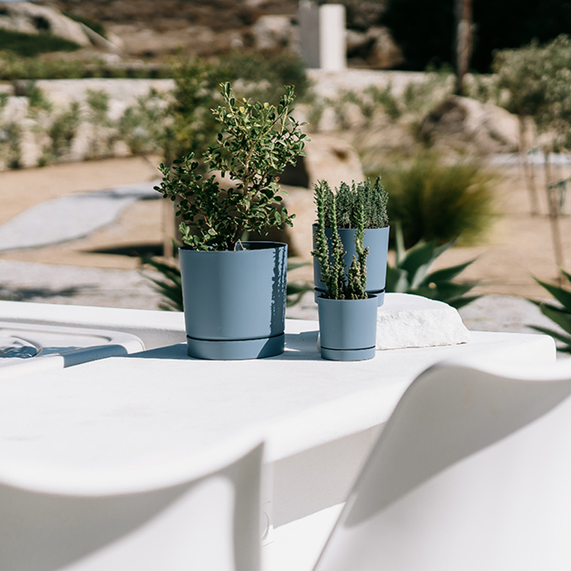 Donica ogrodowa Tubo P 17,8 cm jasnoszara PROSPERPLAST